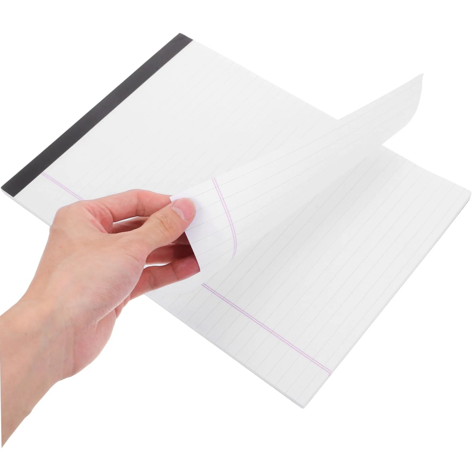 Blocchi Note Legali Righe Larghe A4 Bianche 4 Pezzi | Carta a Strappo, Stampa su Lato, per Scrittura a Scuola, Formato Portatile