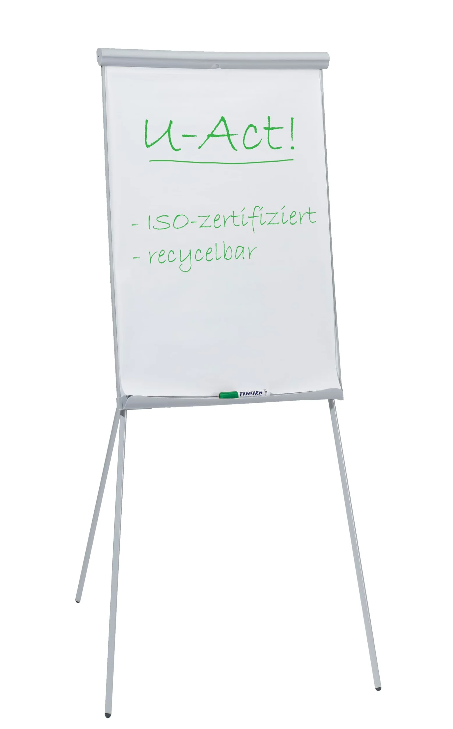 Franken - Lavagna Flipchart U-Act Modello standard, 95 x 70, 70 x 100 cm, grigio.