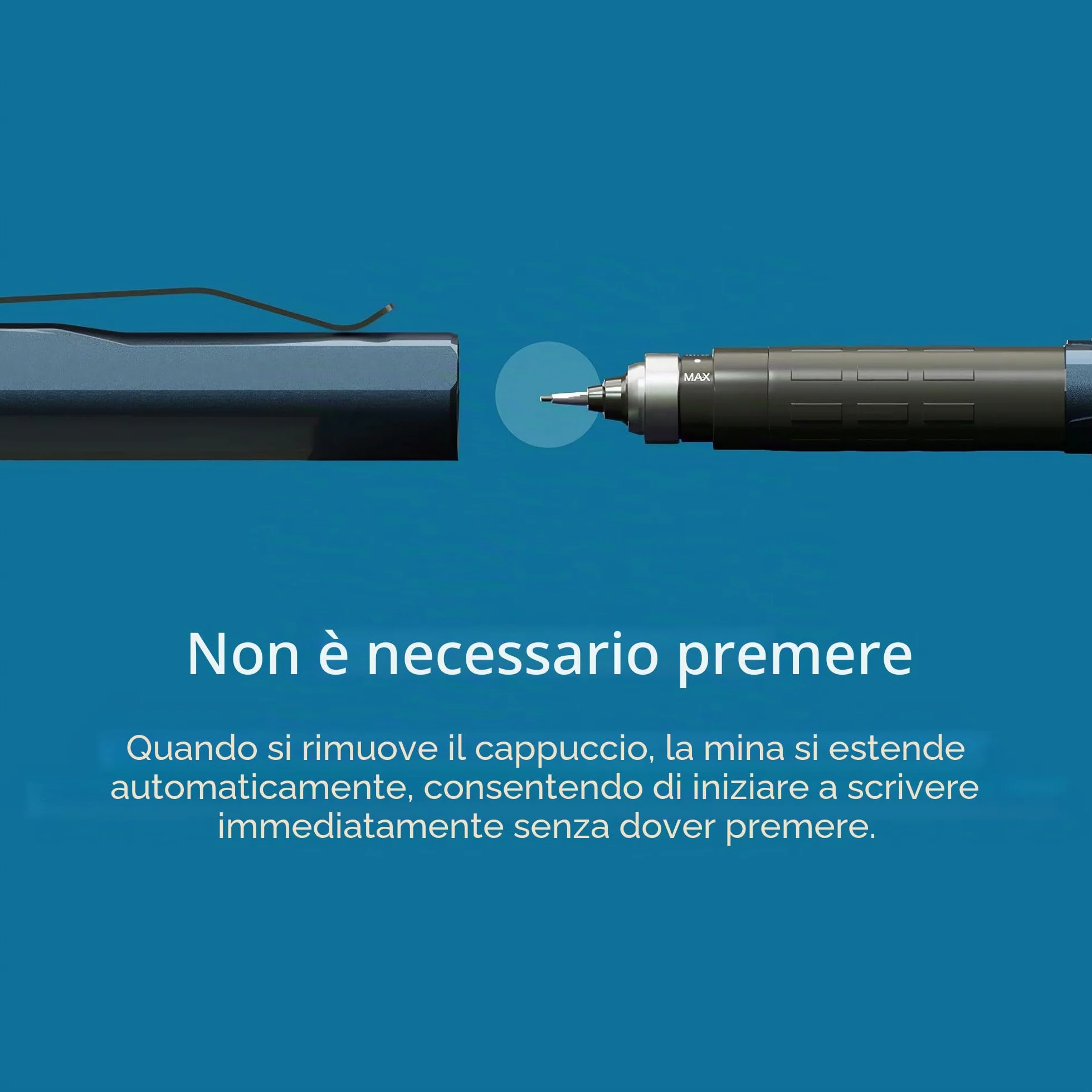 三菱鉛筆 Uni Kuru Toga Dive - Portamine, rotazione automatica della mina e avanzamento automatico regolabile, 0,5 mm, colore: Blu Abyss