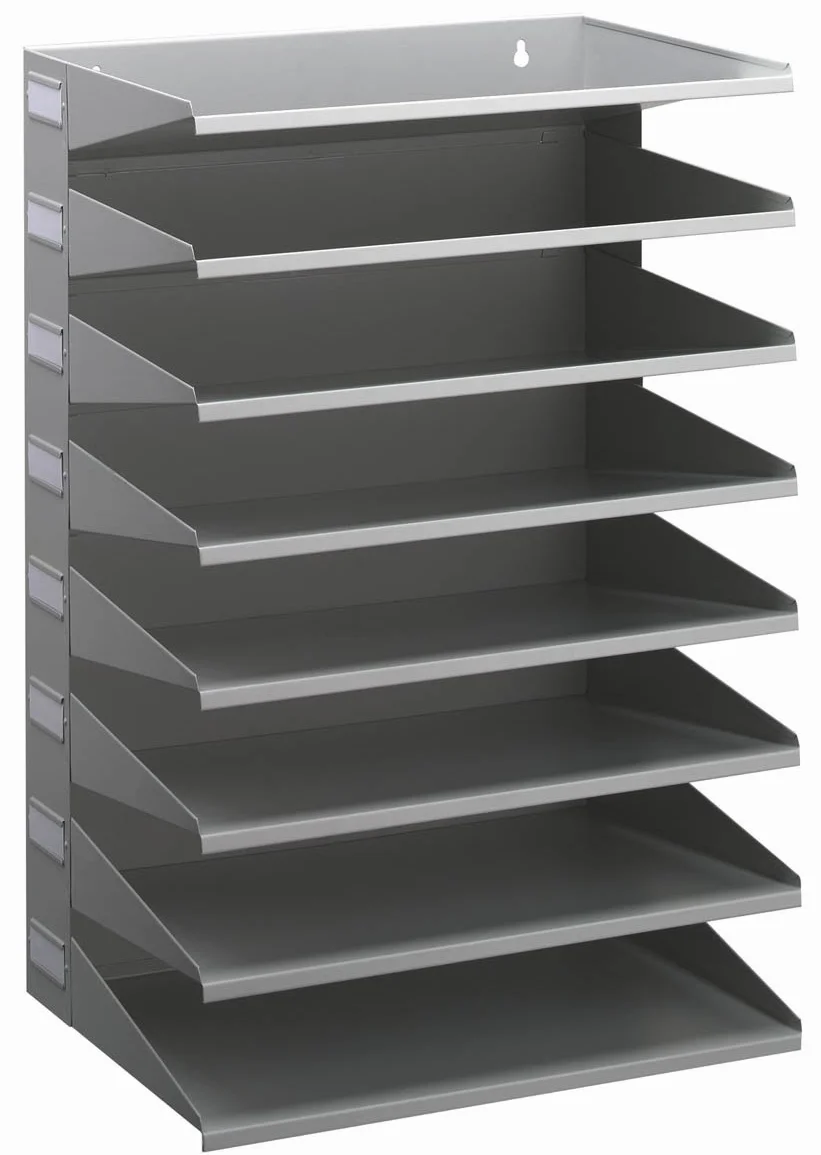 Modulo smista corrispondenza 8 piani 360x540x250 mm acciaio verniciato montaggio parete grigio