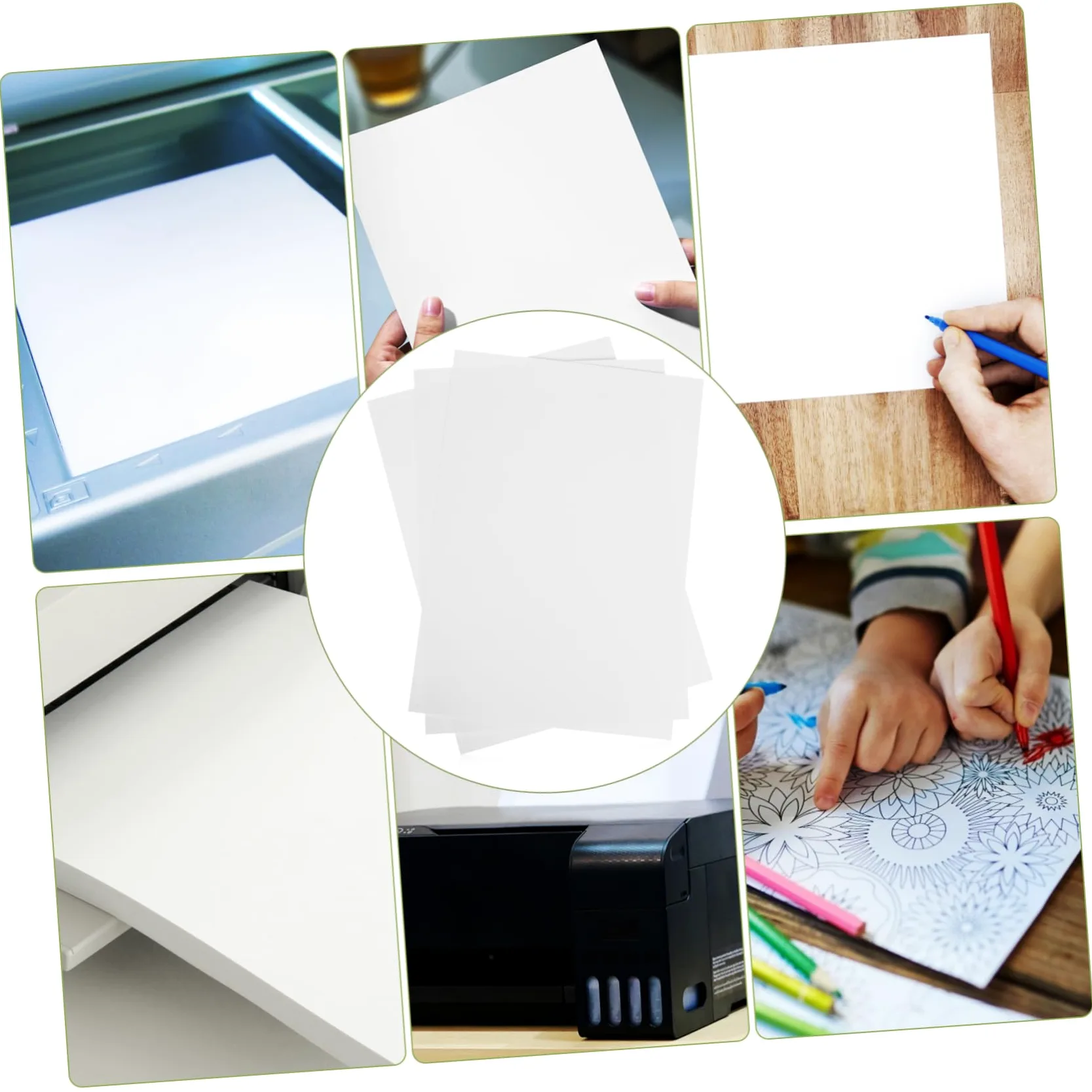 Carta per Stampante A4 100 Fogli, Pasta di Legno, Beige | Formato Compatto e Superficie Liscia, Leggera e Antisbavatura, per Piccolo Ufficio, Confezione Multipack