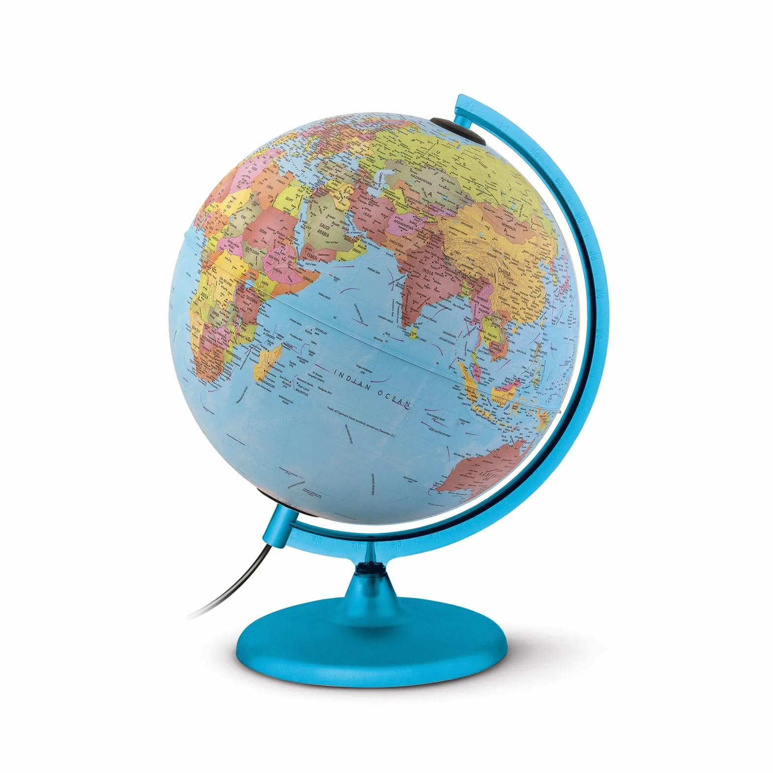 Tecnodidattica Nova Rico - Night And Day, Mappamondo Illuminato, 25 cm, Blu (Blue)