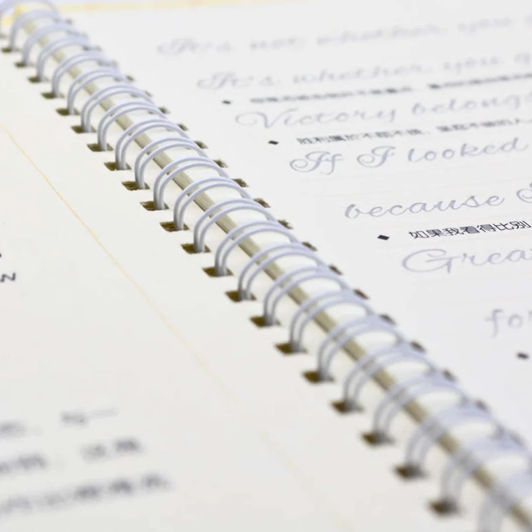 Fendawn Strive Bella calligrafia inglese rotonda, pratica di scrittura a mano Copybook Board Groove Training copybook