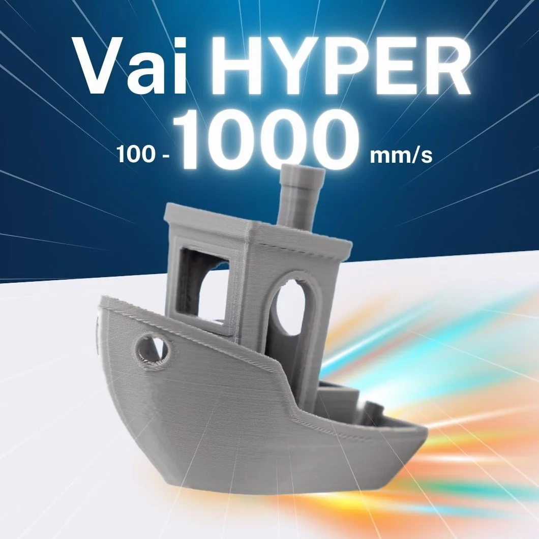 AzureFilm PETG Hyper Speed Filamento 1.75 mm 1kg Trasparente per Stampa 3D ad Alta Velocità