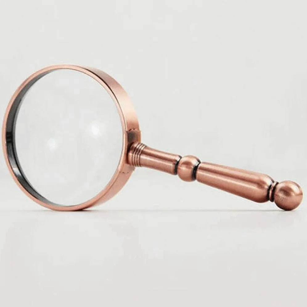 Lente d'Ingrandimento Manuale in Bronzo Lente Speciale per Anziani ad Alta Definizione Lettura per Anziani Espansione di giornali Portatile