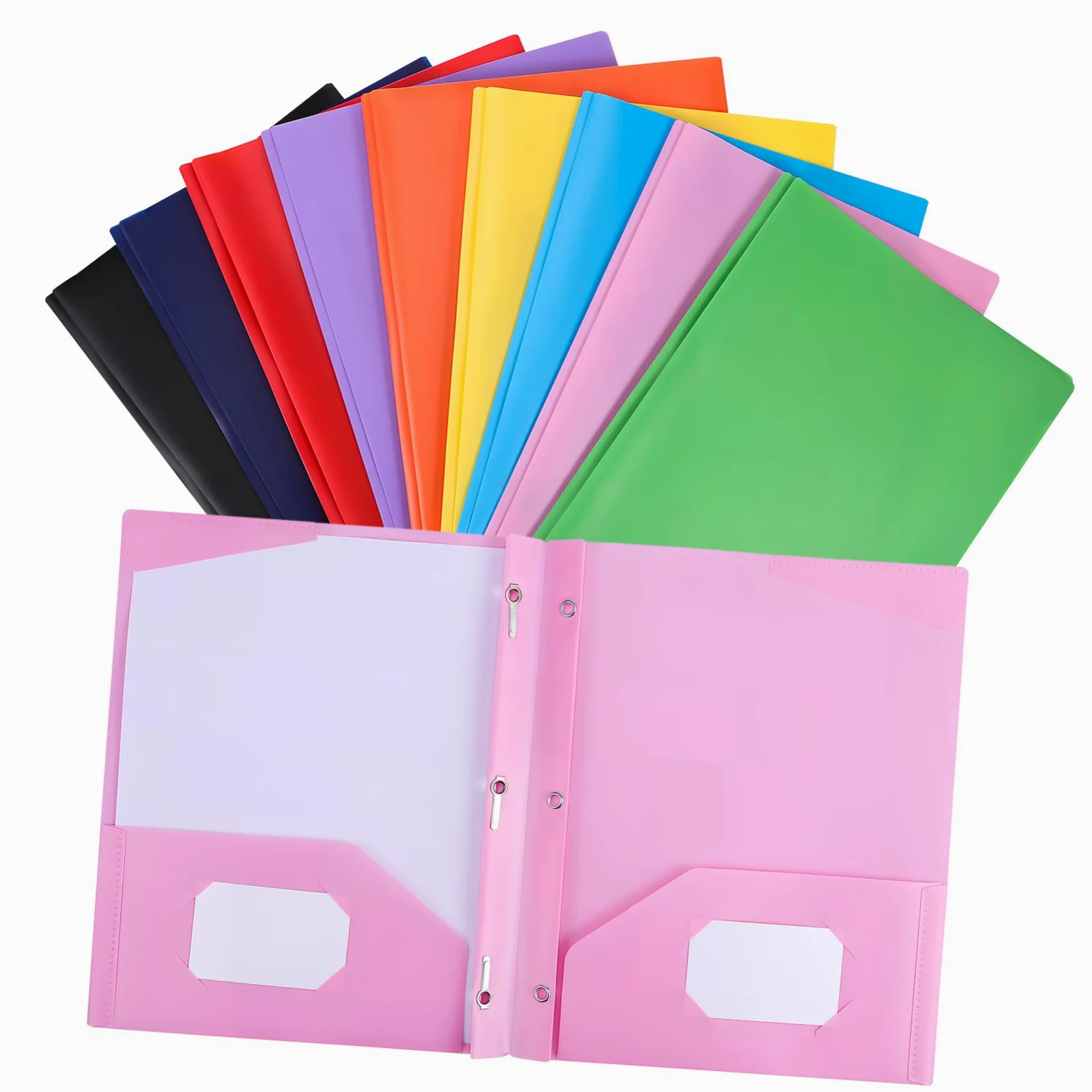 Cartelline con Tasche 9 Pezzi in Plastica per Archiviazione Documenti | Portadocumenti in Plastica, Cartella Scuola, Decorazioni Scuola, Organizer Tascabile in Plastica