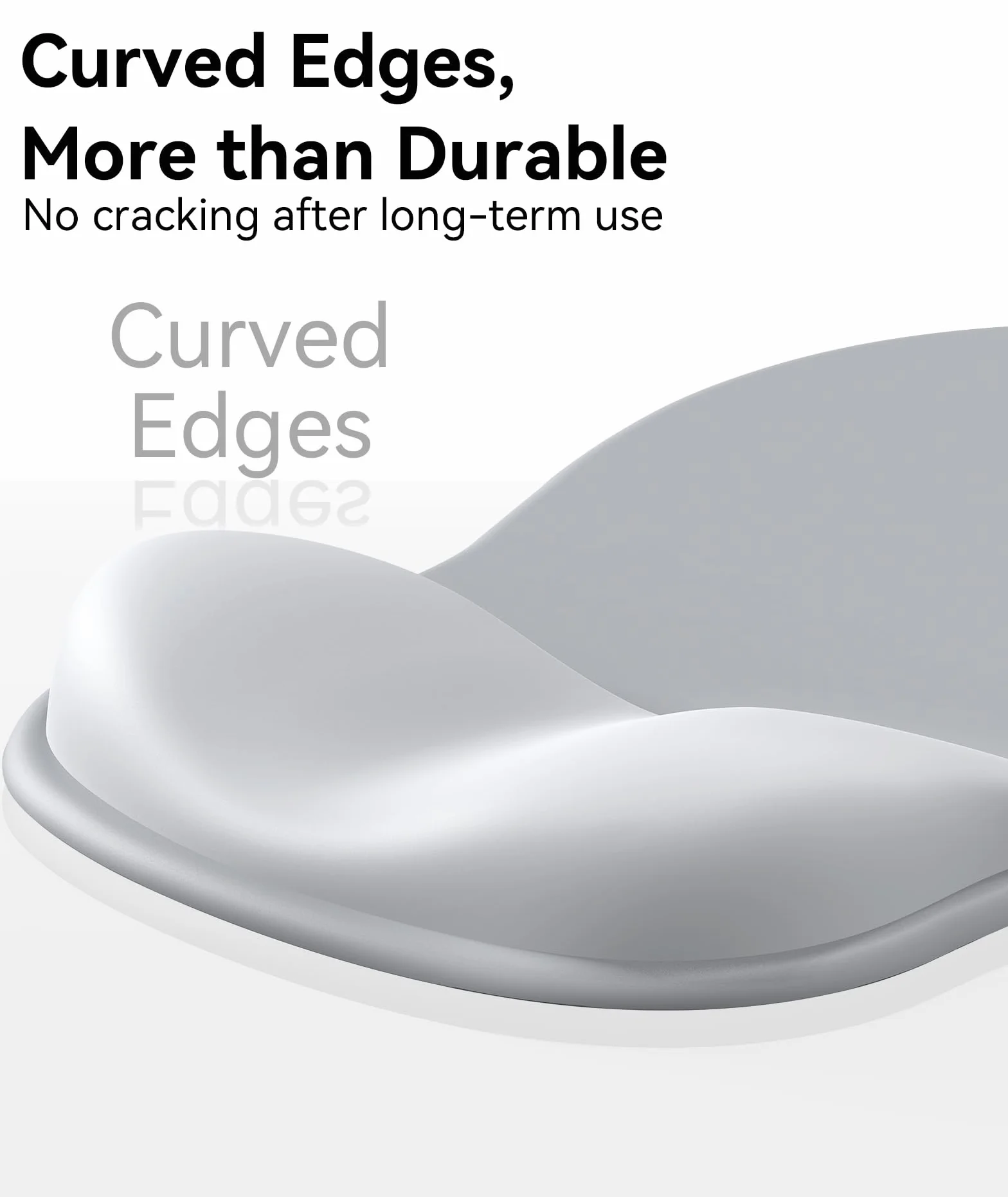 Ergonomico Tappetino Mouse con Poggiapolsi Gel, Base Antiscivolo Grigio Argento per Casa Ufficio