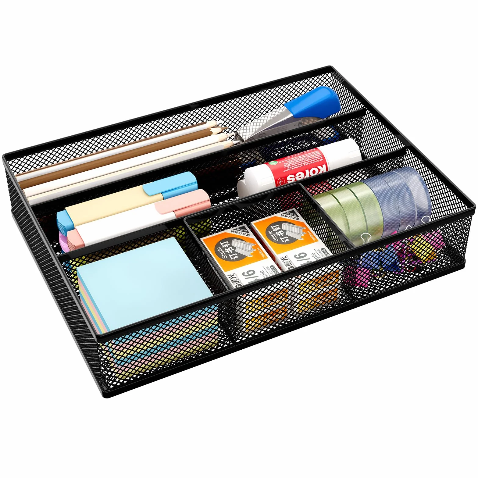 EasyPAG Vassoio porta accessori da scrivania Nero