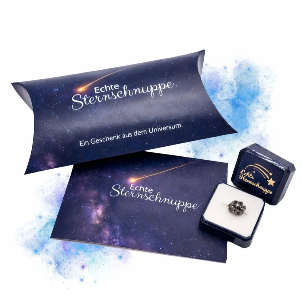 PURAJA Meteorite Vera Stella cadente con Certificato | Regalo per Compleanni, Matrimoni, anniversari | Portafortuna