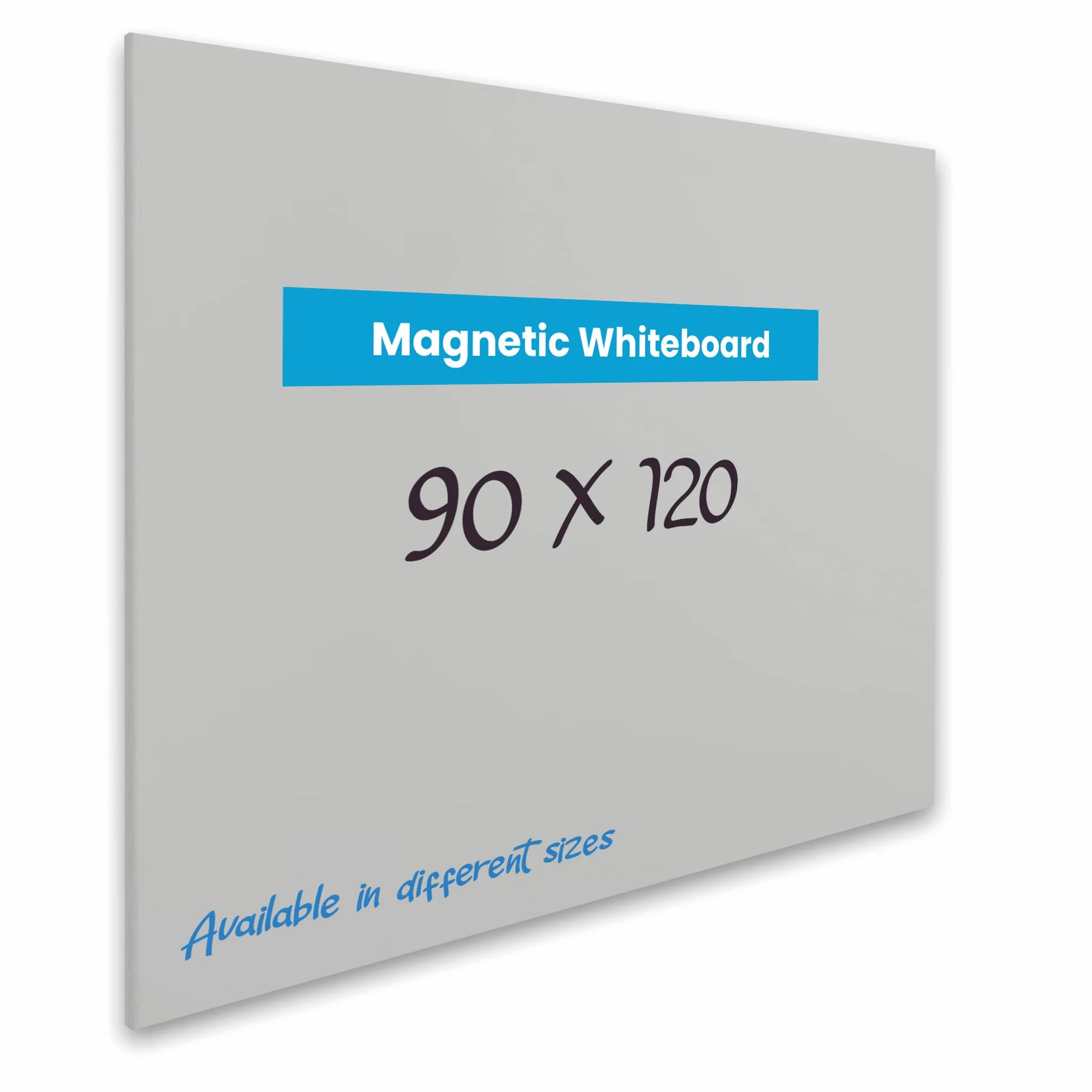 Vivol Lavagna magnetica senza cornice | Lavagna magnetica senza ripiano per matite | Lavagna magnetica da parete | 8 misure Magnetica cancellabile (90 x 120, grigio)