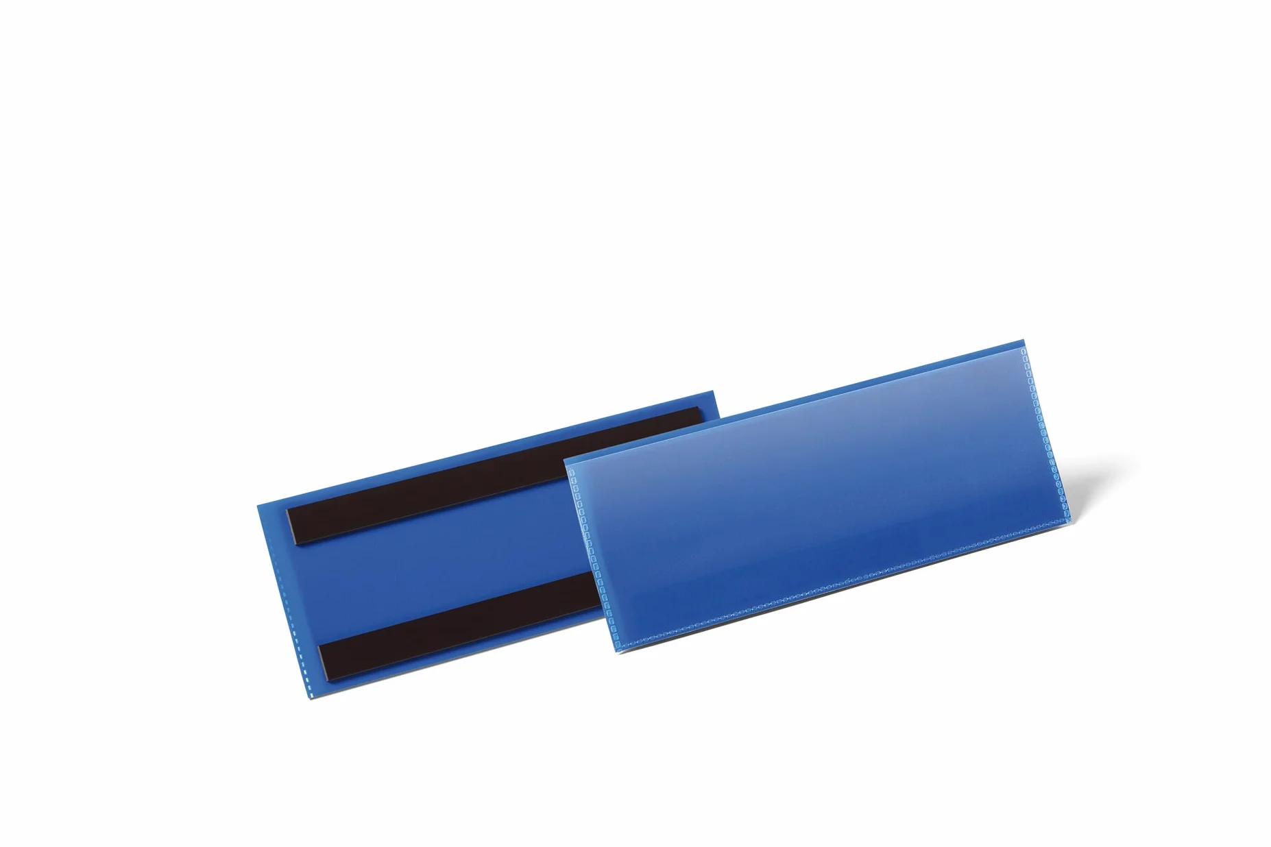 Durable 175707 Tasche con Bande Magnetiche, 1/2 A5 Orizzontale, Confezione da 50 Pezzi, Blu