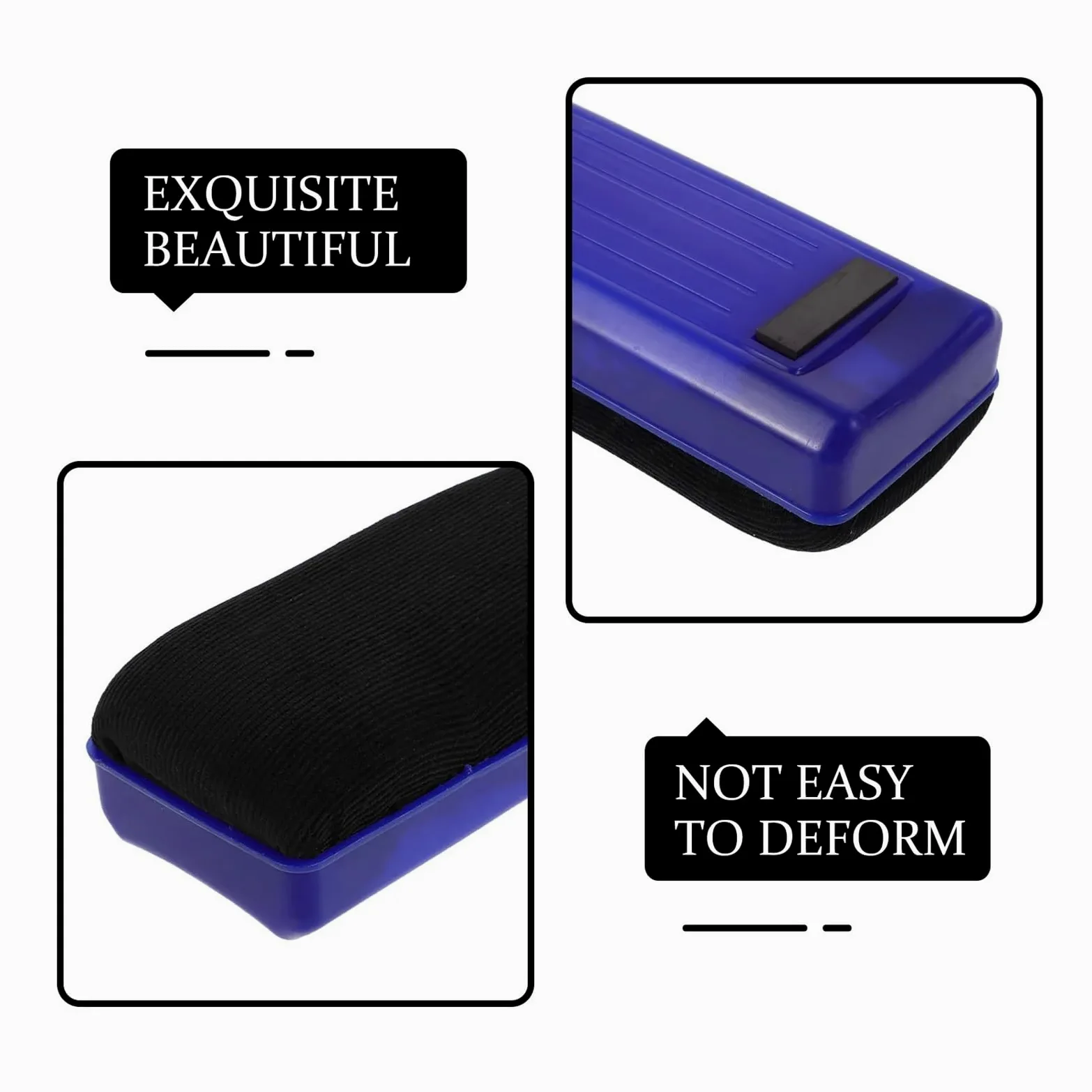 Gomme da cancellare magnetiche for lavagna bianca 15 pezzi, doppia striscia magnetica, morbida flanella, lavabile, cancellabile a secco, for ufficio scolastico Per L'ufficio