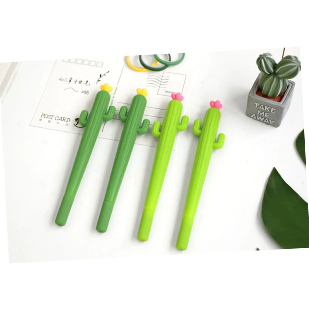 Penna Gel a Cactus 0, 5mm Nera 24 Pezzi in Plastica | Verde, Punta Fine e Formato Portatile, per Ragazzo Ragazza e Ragazzi, Idea Regalo per Compleanno
