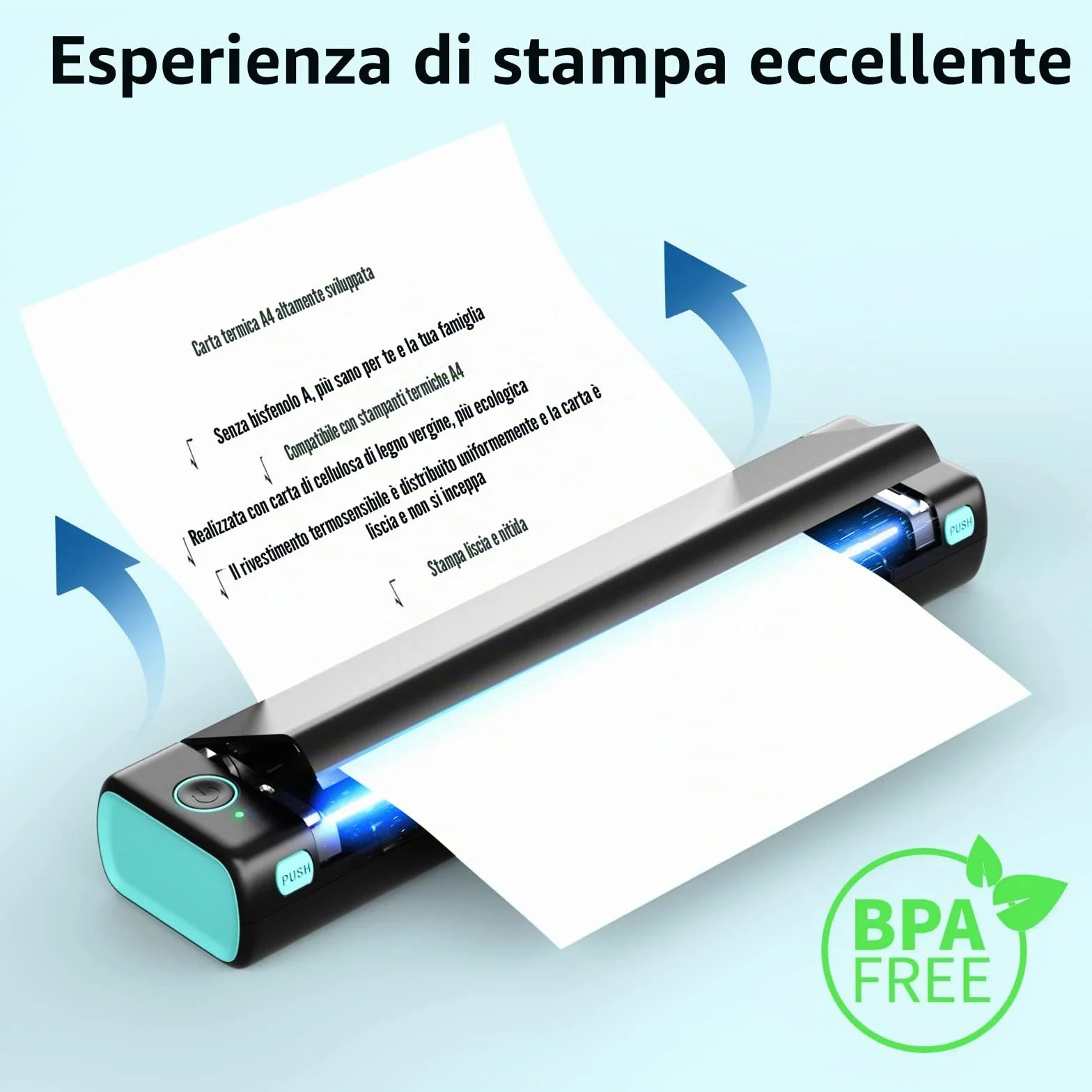 Carta termica A4 M08F-A4 210x297 mm 100 fogli compatibile Brother PJ762/PJ763MFi Phomemo M08F HPRT MT800