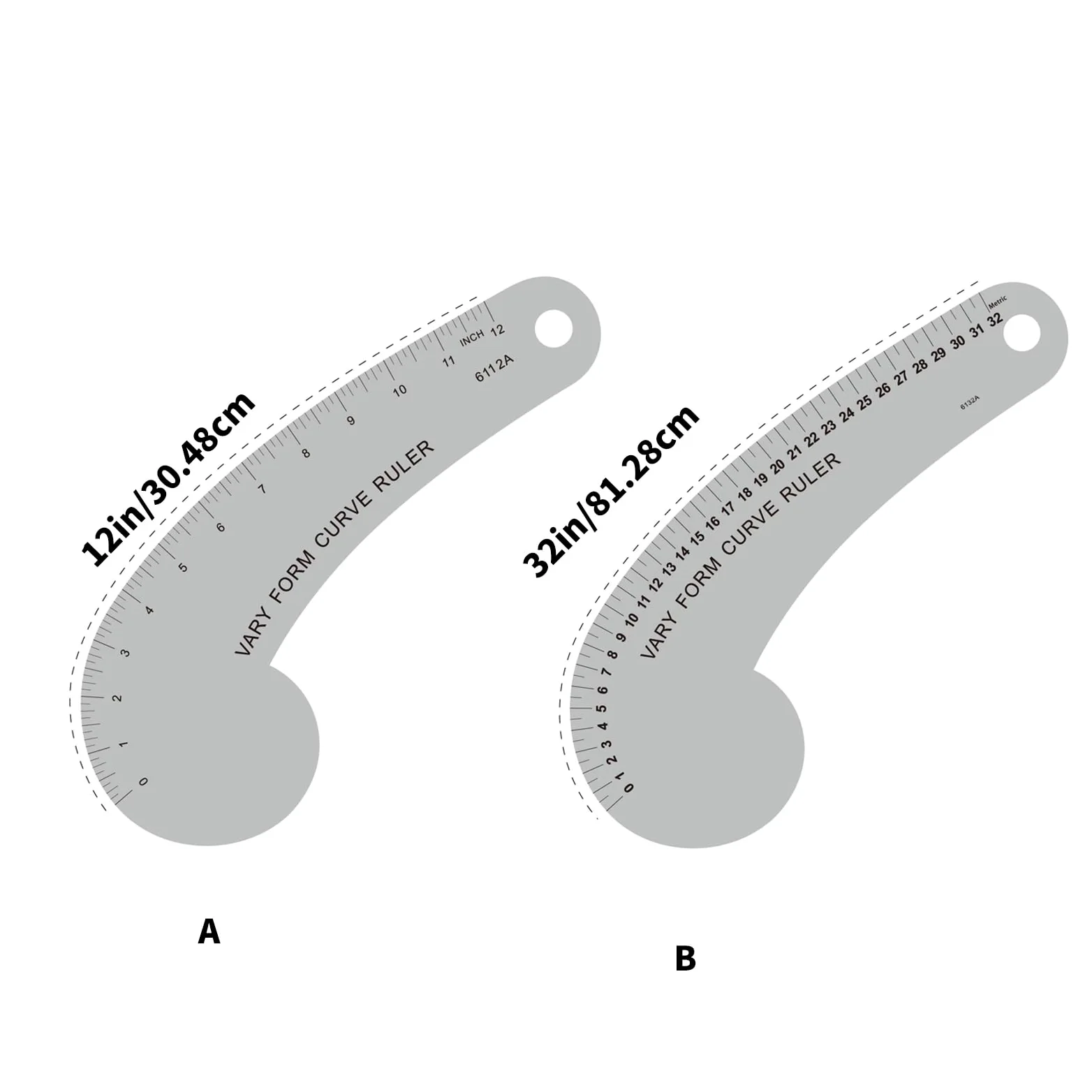 Strumento misurazione ' Abbigliamento Antiscivolo con marcatura Chiara per Un Facile Layout del Tessuto Righello per Modelli Abbigliamento in Metallo