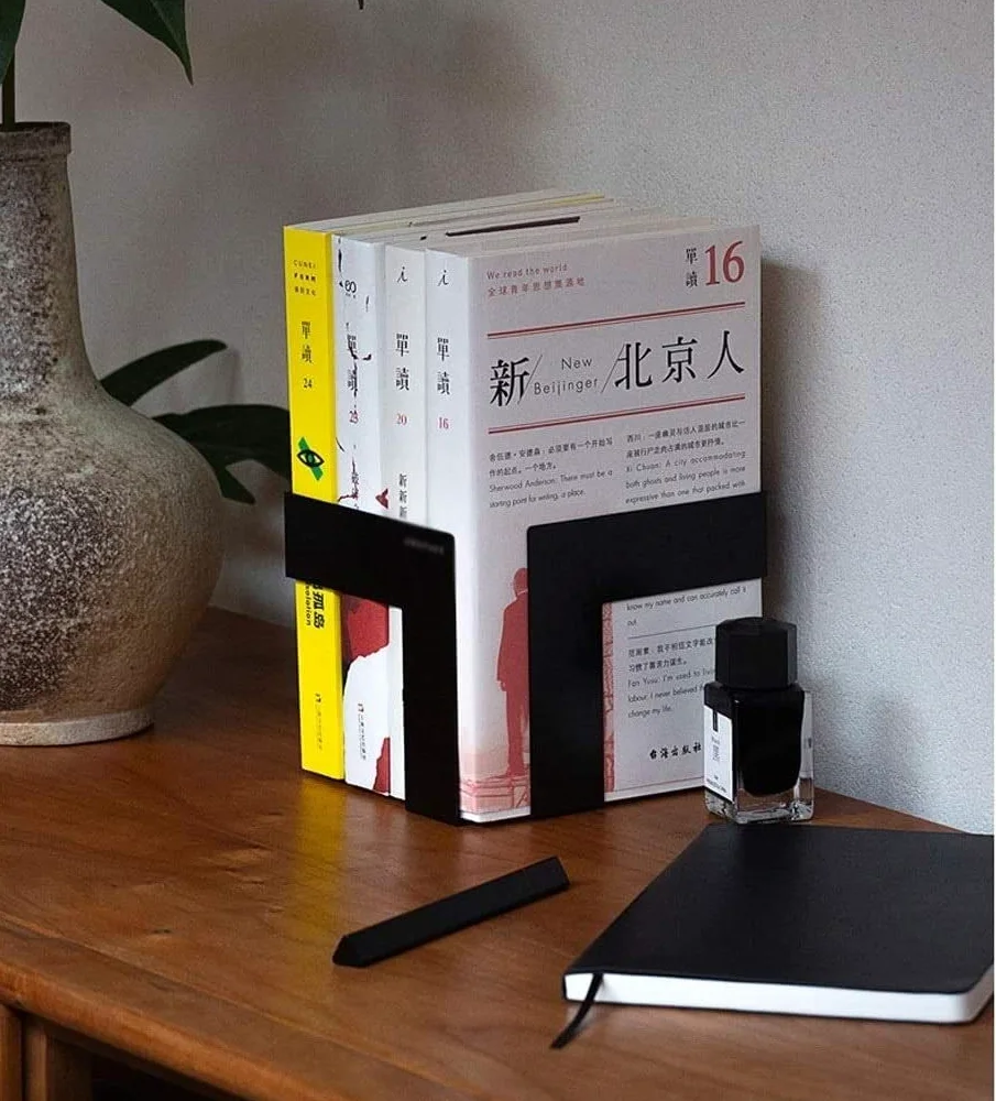 Reggi Libri, Fermalibri Fermalibri a senso unico, in metallo, per libri di lettura, creativi, per soggiorno durevoli ed eleganti Ufficio Casa Scrivania
