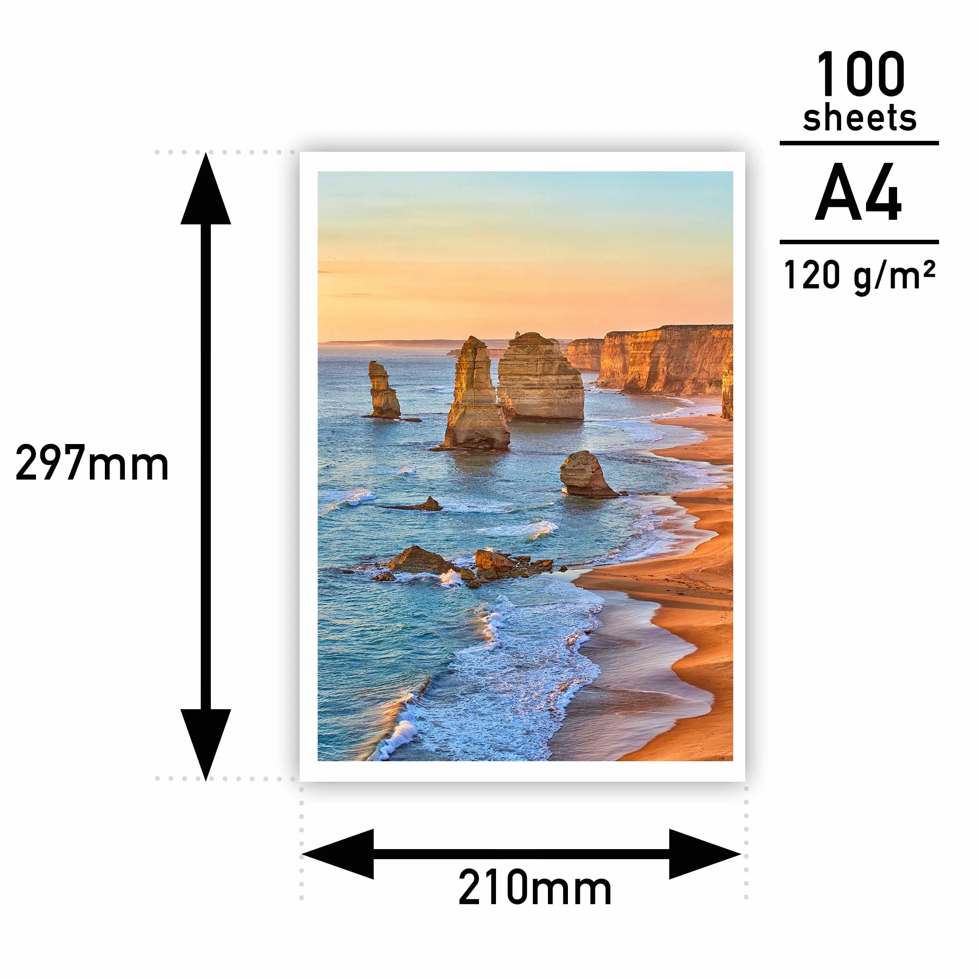 akaca Carta per sublimazione A4, 210 x 297 mm, 120 g/m², 100 fogli, per stampanti Epson Sawgrass Ricoh