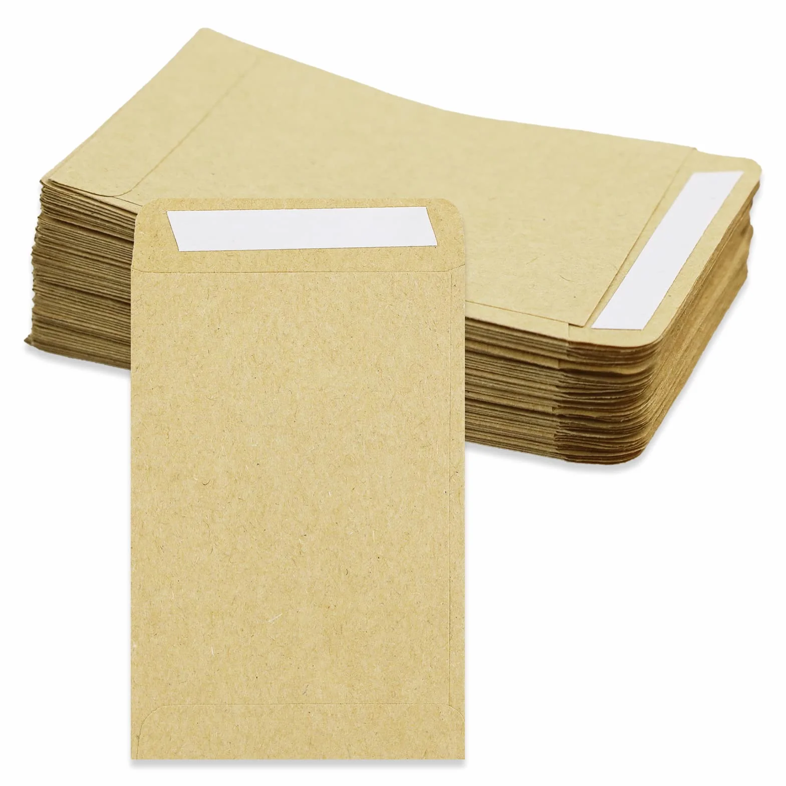 SZXMDKH Buste Piccole Sacchetto di Carta Autoadesiva 9 x 6 cm per Monete, Perline, Francobolli