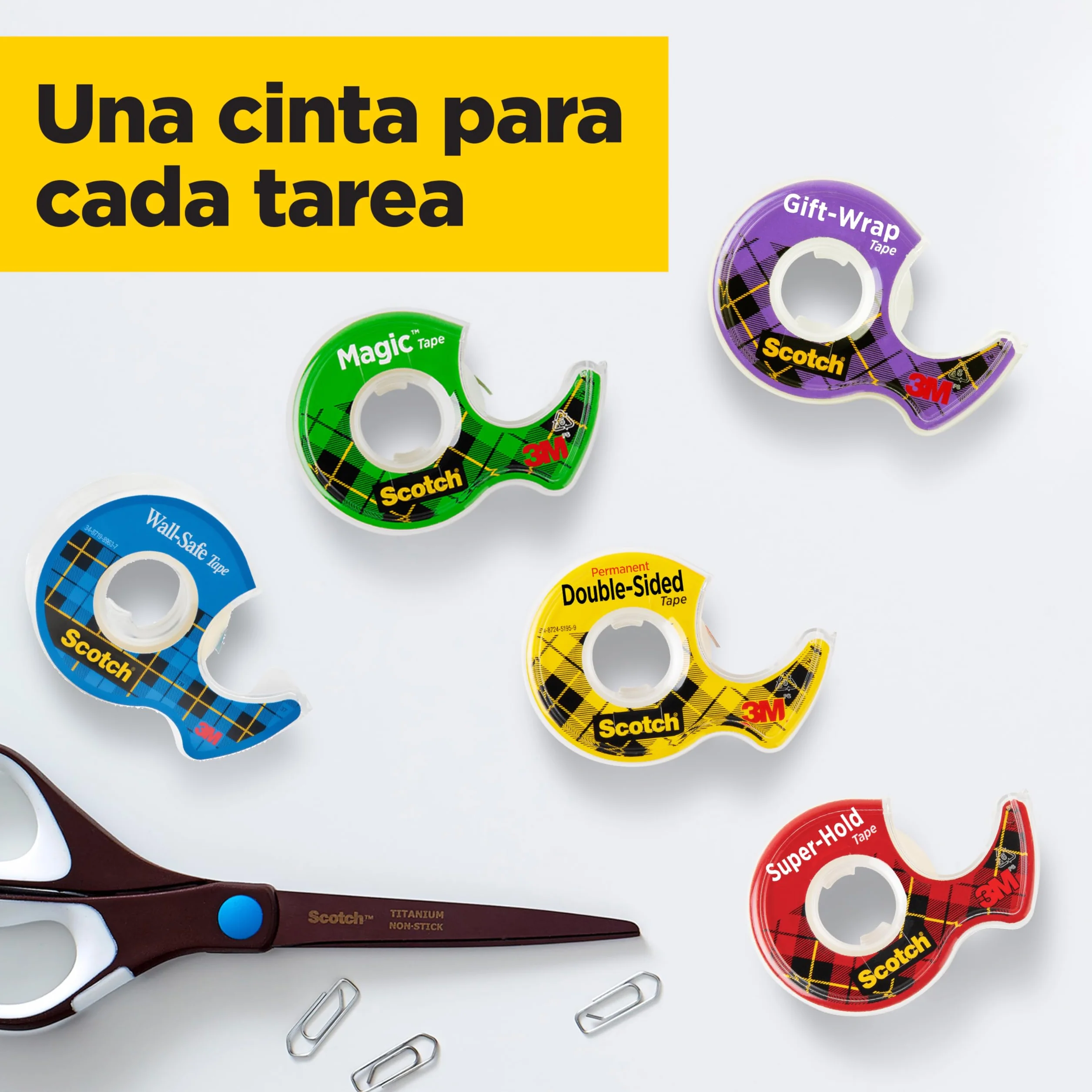Scotch Nastro Adesivo Magic Trasparente con Dispenser, Confezione da 3 Pezzi, 7,5 mm x 3 mm