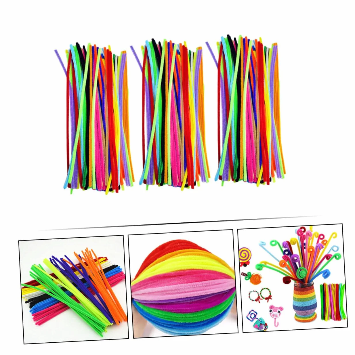 Housoutil 1200 Pezzi Scovolini Colorati per Bricolage Flessibili per Lavoretti Creativi Materiale Handmade per Progetti DIY Educativi