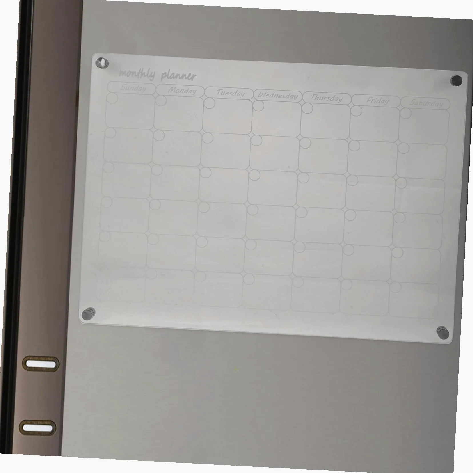 Calendario Magnetico Settimanale per Frigorifero Lavagna Trasparente Cancellabile Secco Organizzatore Mensile per Pasti con Forte Attacco Magnetico Facile da Pulire e