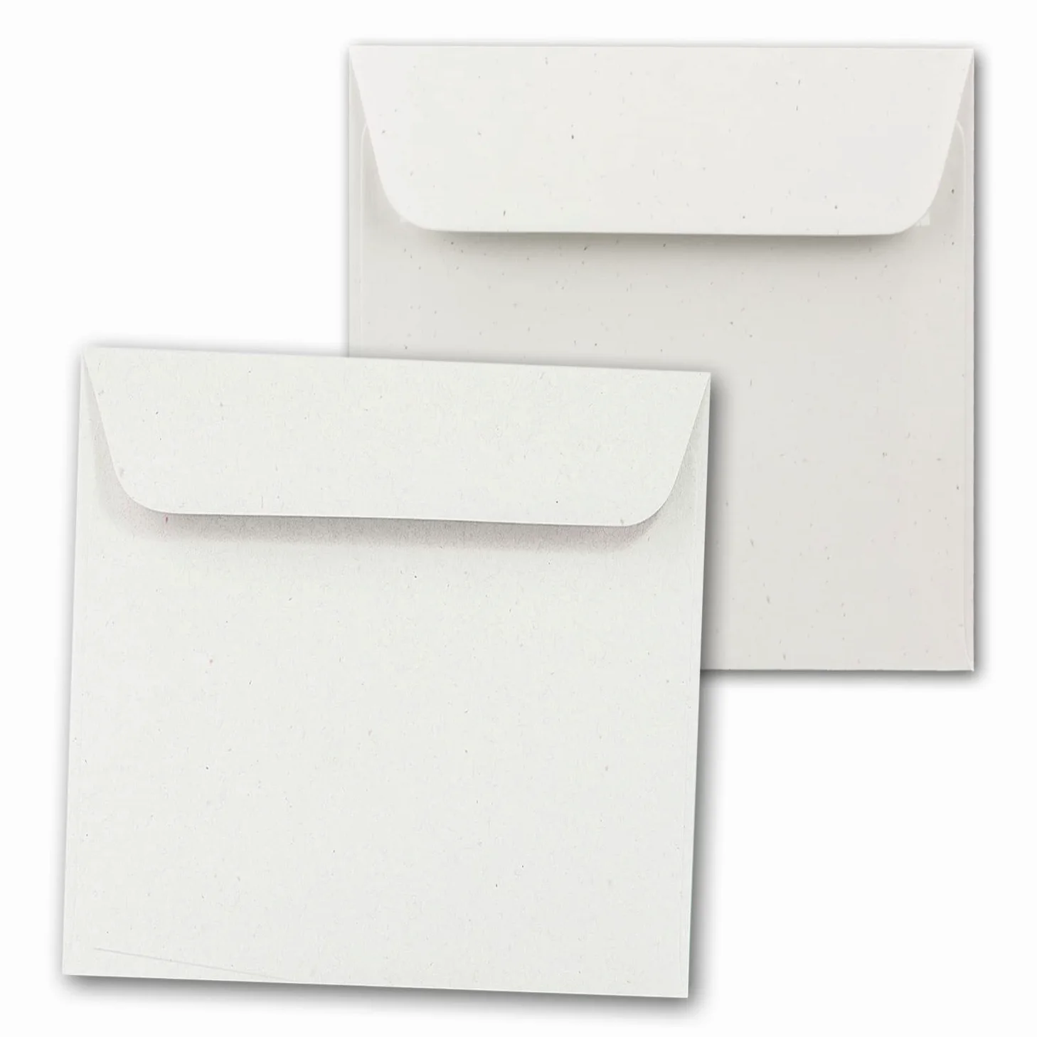 ARTOZ 150 buste quadrate, colore: betulla (bianco/bianco), 16,0 x 16,0 cm, con chiusura adesiva e striscia adesiva, serie Greenline