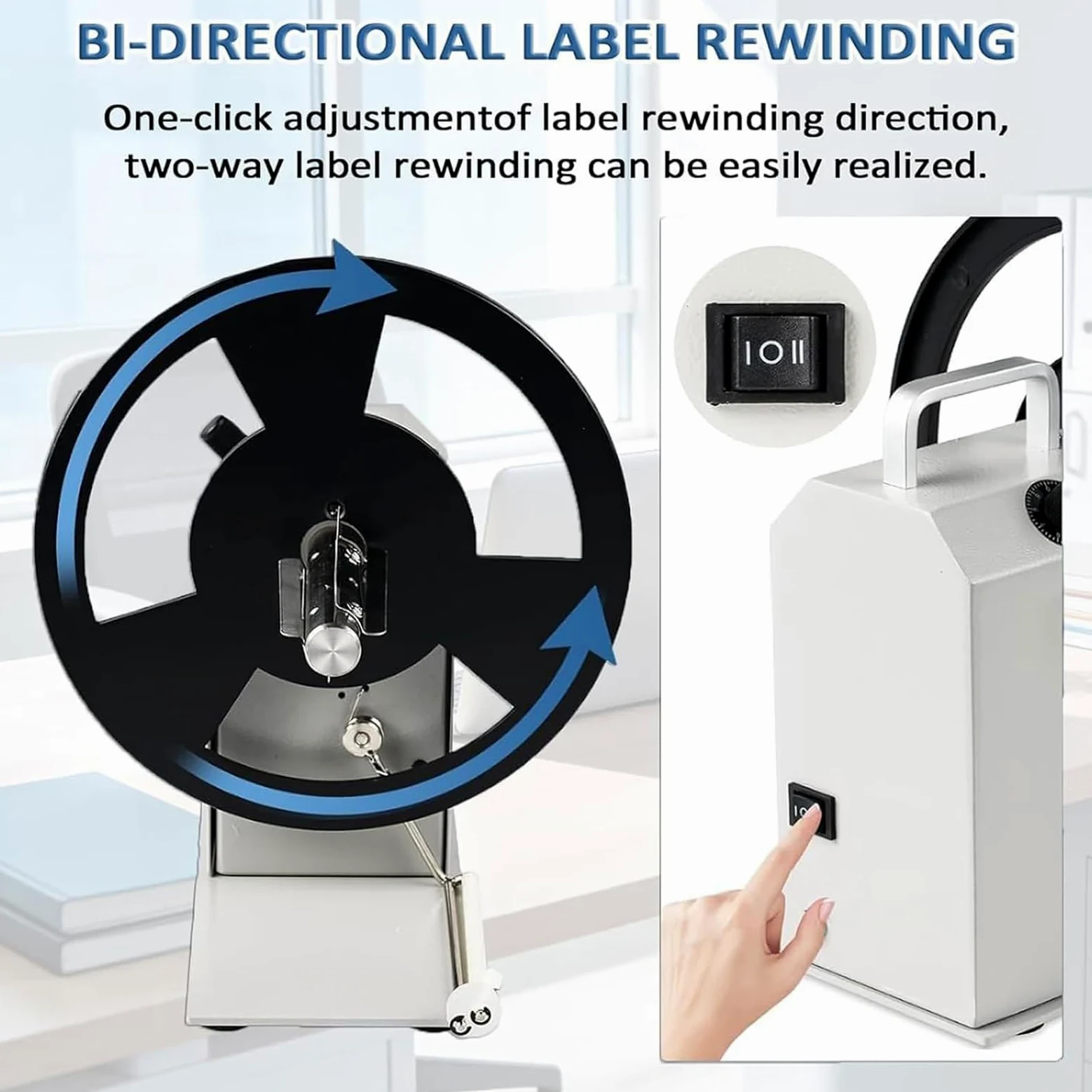 Etichettatrice Bidirezionale, Avvolgitore Automatico Di Etichette Con Anima Da 1/1,5/3 Pollici, Velocità Regolabile Da 1 A 10 Pollici/secondo, Larghezza 120 Mm, Diametro 230 Mm, Per Etichette Per
