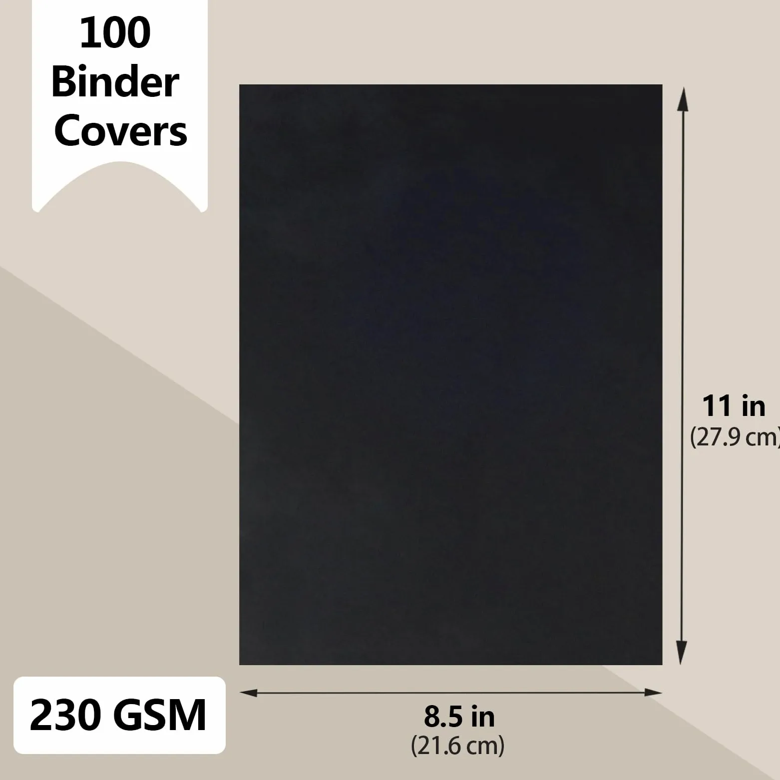 Rayson LBC230G-100BK - Copertina per rilegatura in pelle, 12 mm, 21 x 28 cm, colore: nero, confezione da 100