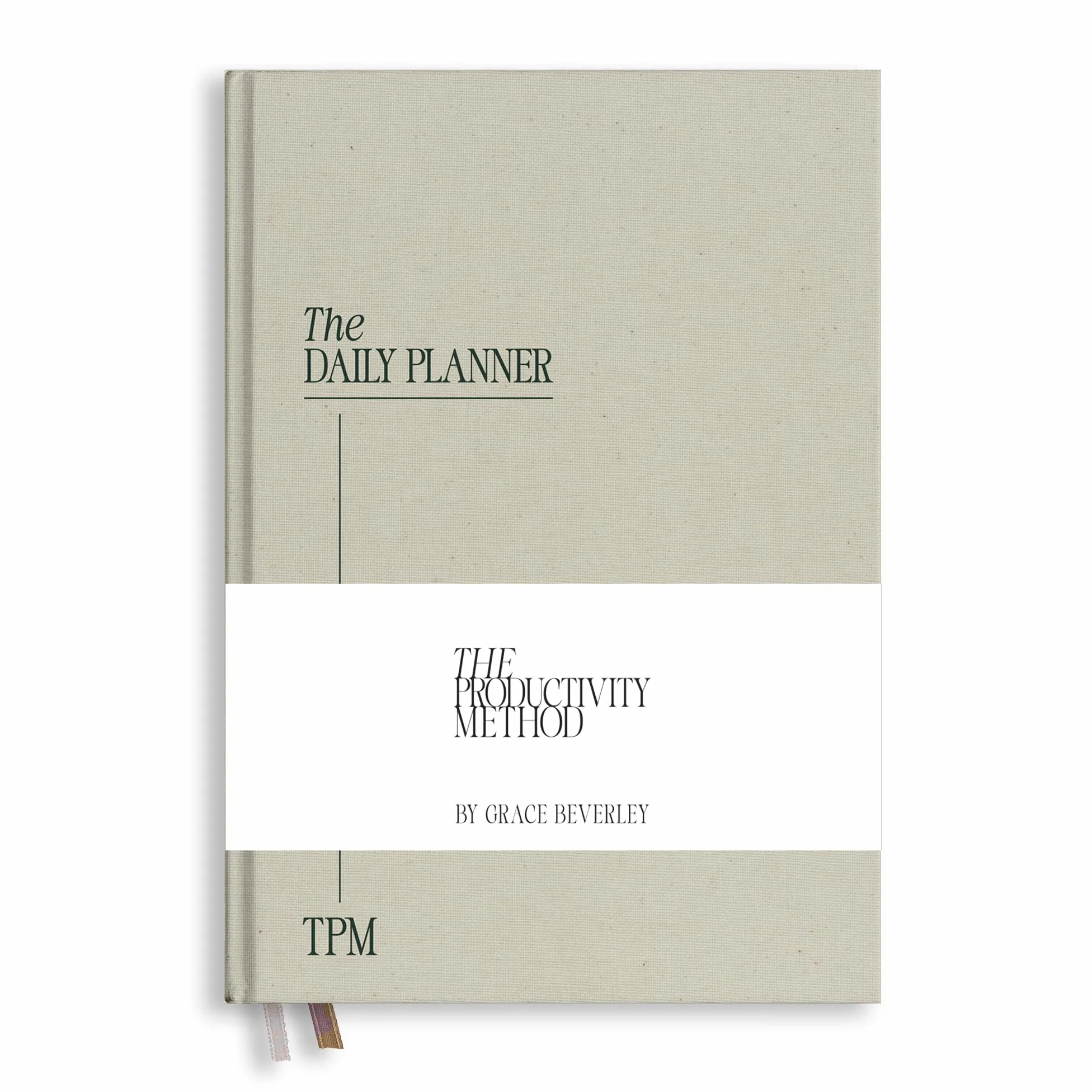Planner per la produttività con copertina rigida, agenda giornaliera per organizzazione, gestione del tempo e produttività, planner A5 non datato con il metodo virale di Grace Beverley | Linen Dreams