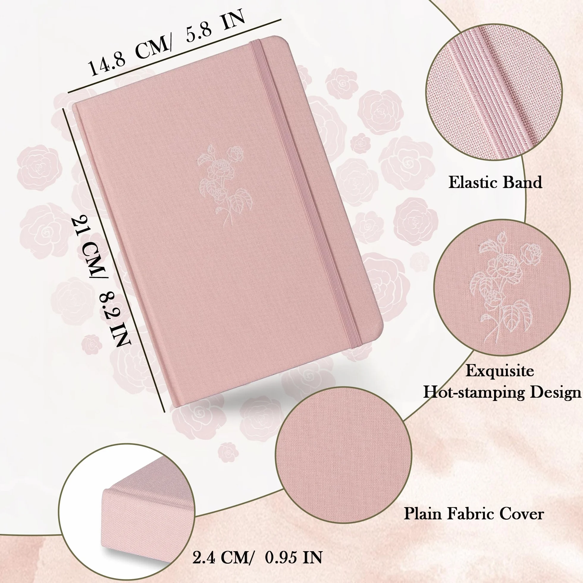 MGGAO Bullet Dotted Journal A5 160 g/m² Copertina Rigida Quaderno a Punti 15 x 20,8 cm