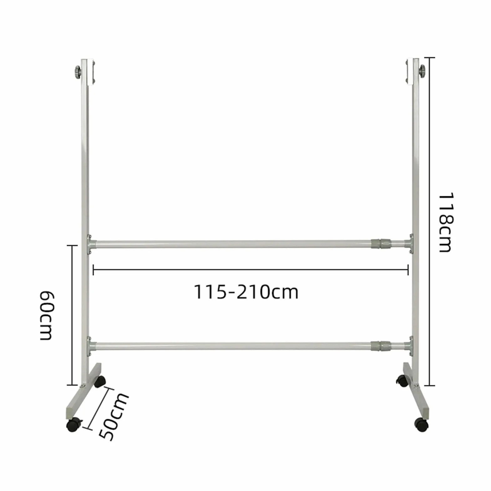 Supporto Mobile in Metallo per Lavagna Bianca 90x120 cm, Lavagna, Supporto Regolabile per Lavagna cancellabile a Secco, per Scuola, Aula, Ufficio, casa