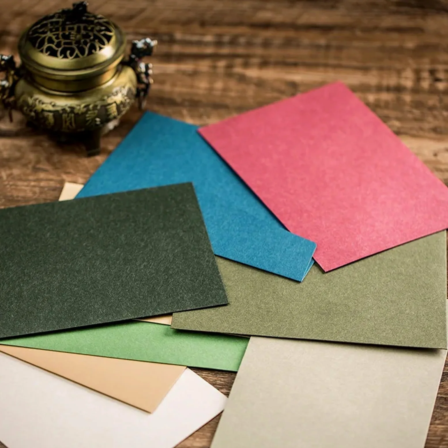 Buste grandi da 20 pezzi - Tinta unita addensata for inviti, biglietti d'auguri, buste nuziali, regalo Per Inviti(Green1)