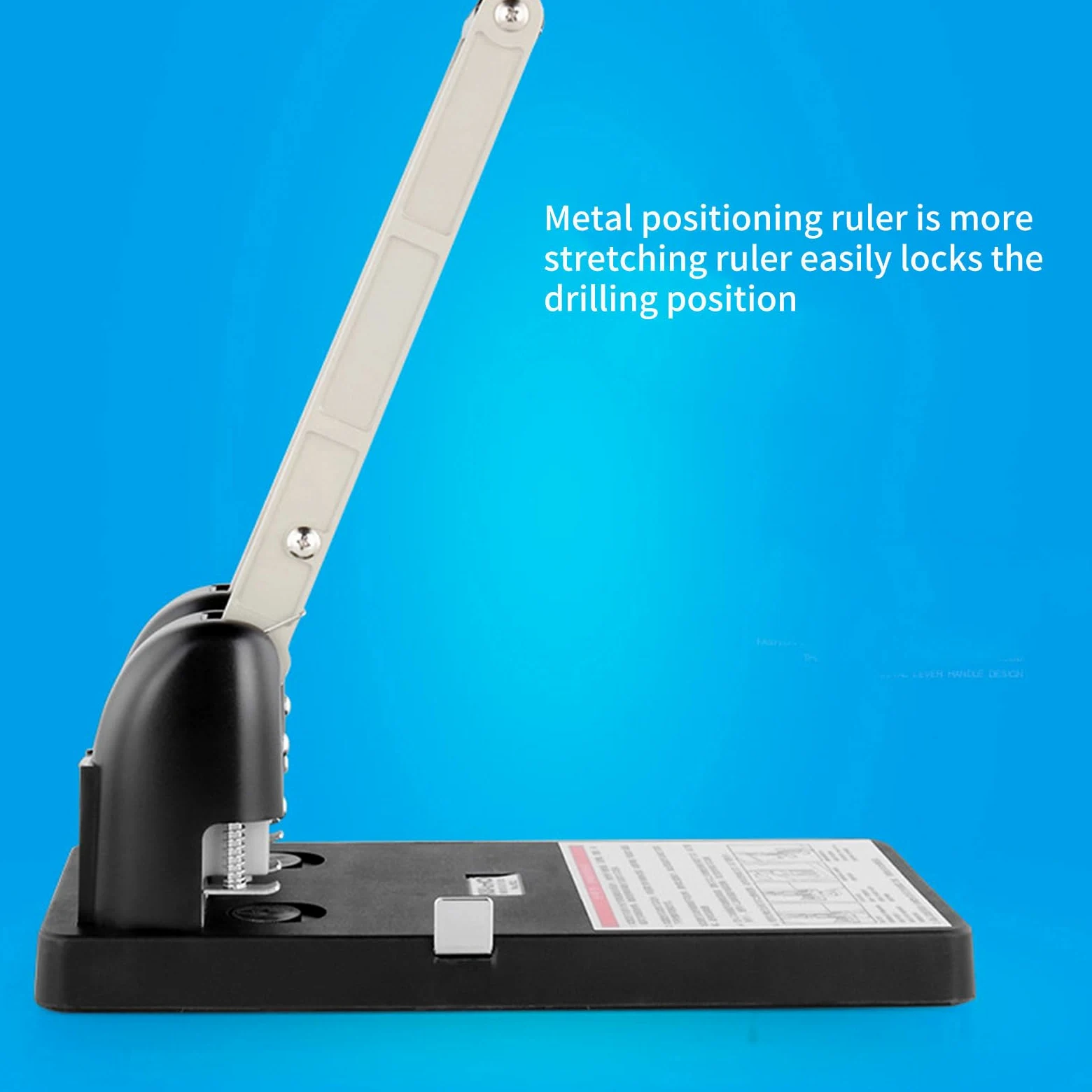 Perforatrice a 2 fori per servizio, capacità 150 fogli, perforatrice per carta, impugnatura ergonomica, per risparmiare manodopera, punzoni industriali con vassoio per coriandoli