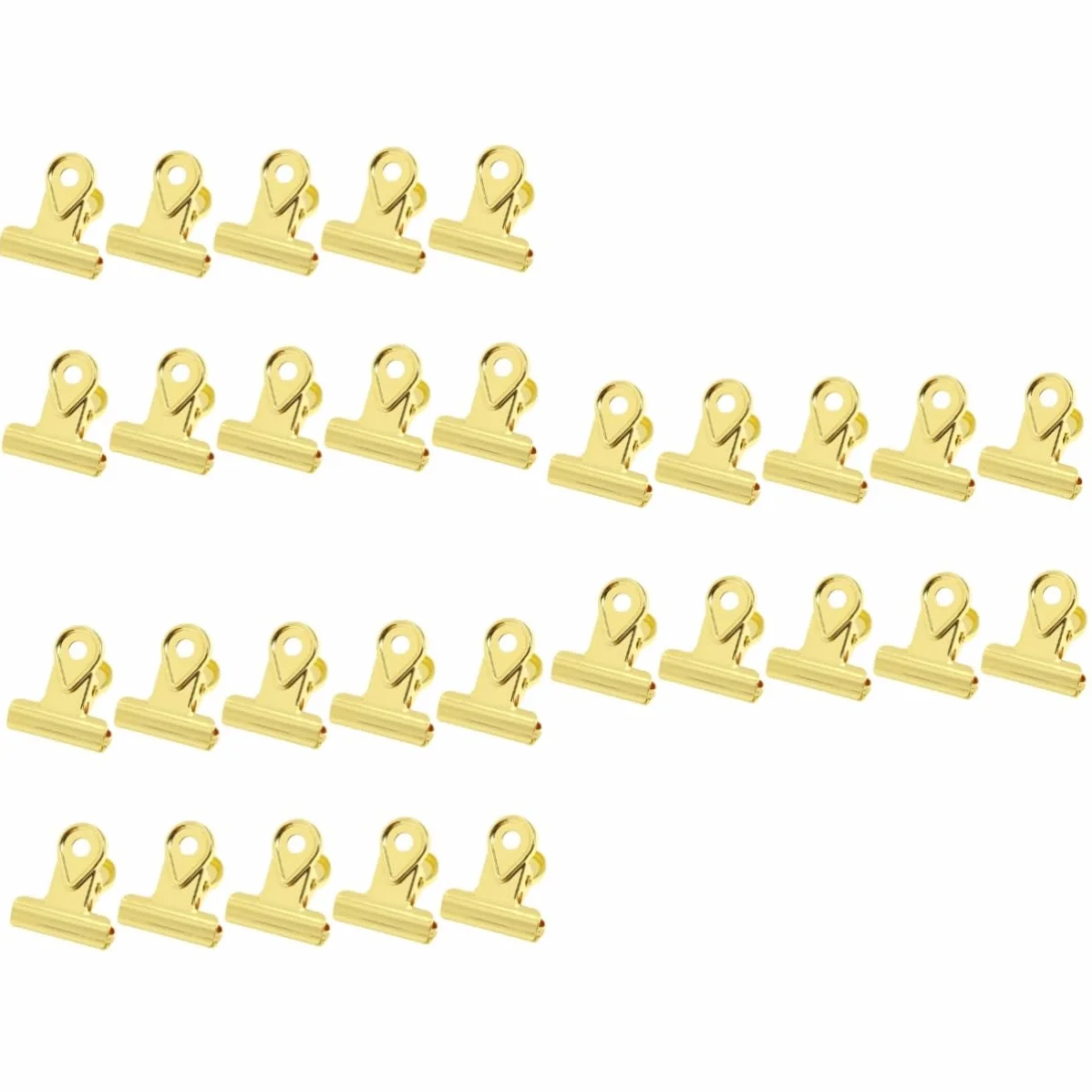 Operitacx 30pezzi Clip Metalliche Placcate Clip Per Carta Con Molla Resistente Per Ufficio Casa e Organizzazione Documenti