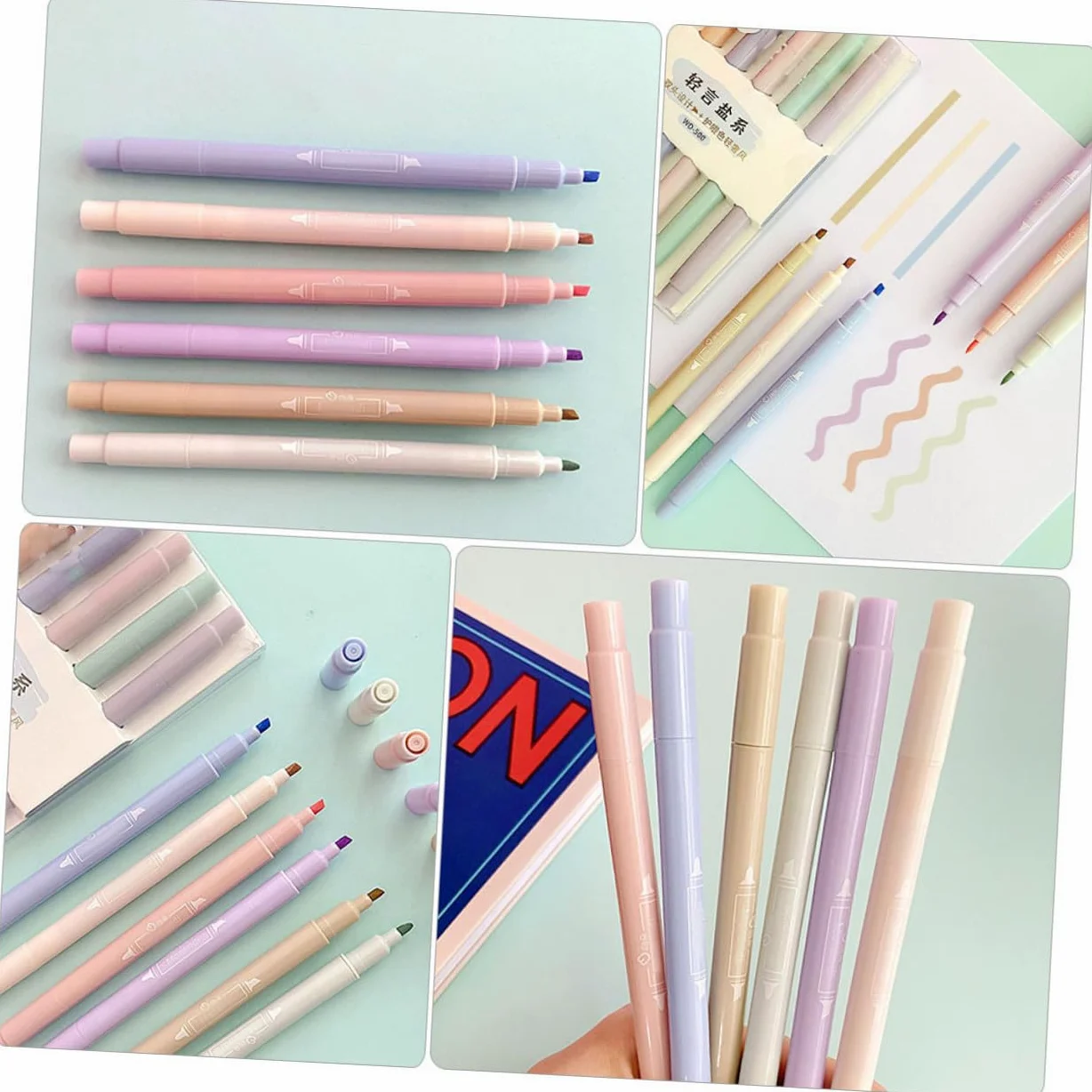 3 Set Di Pennarelli Per Studenti Evidenziatori Pennarelli Per Libri Pastello Evidenziatori Per Arte Diario Di Codifica Forniture Scolastiche 12 Pezzi*3