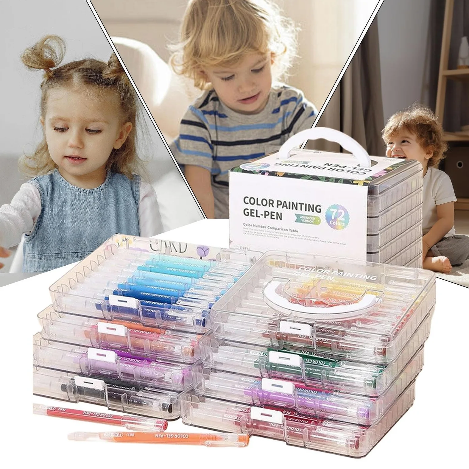Generico Penne Gel Punta Fine a Rapida Asciugatura, Scrittura Scorrevole | Pennarelli Gel Colorati per Disegno, Scrapbooking, Diario, Biglietti d'Auguri, Attività Scolastiche e Ufficio per Bambini e