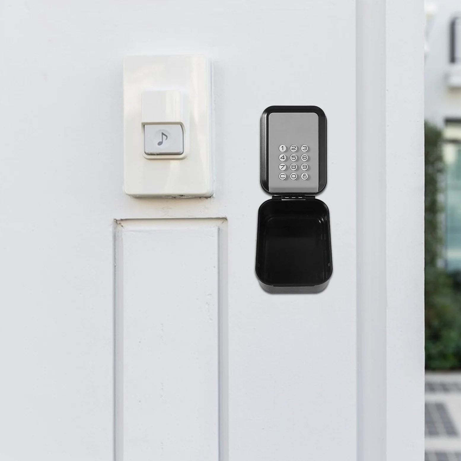 Cassetta di Sicurezza per Chiavi da Esterno Montata a Parete Codice Digitale Cassetta Portachiavi Smart Accesso Remoto e Blocco Password per Casa e Ufficio