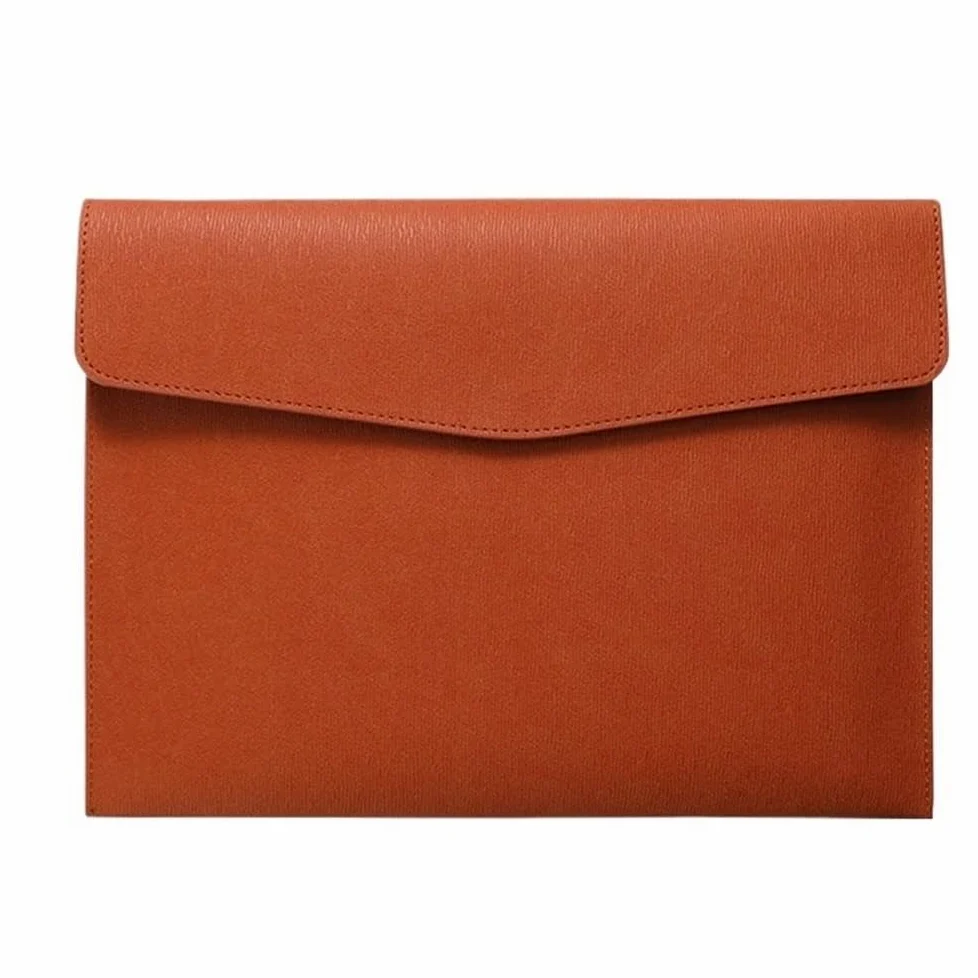 Cartelline Portadocumenti Cartella A4, Materiale Scolastico e for Ufficio, Custodia, Borsa for Documenti in Finta Pelle, Borsa for Informazioni aziendali Cartelline(Bruin)