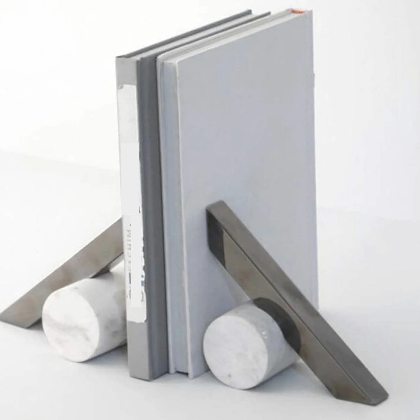Reggi Libri, Fermalibri Reggilibri In Marmo Fermalibri In Acciaio Inossidabile Con Geometria Per Scaffali Per Libri Pesanti Decorazione Domestica Ufficio Casa Scrivania