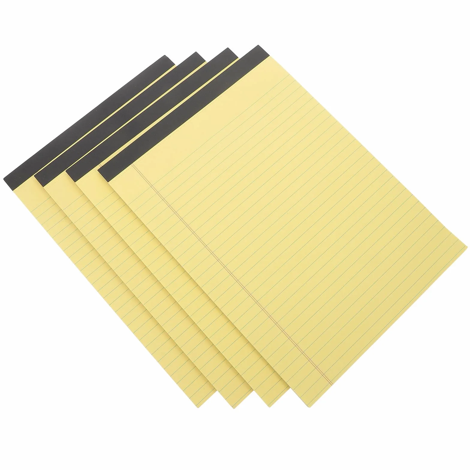Blocco Note A4 a Righe Larghe Strappabile Set da 4 Pezzi Carta Spessa Blocco per Appunti Portatile per Ufficio e Studio Formato 214X296 CM Agenda Tascabile per Promemoria e