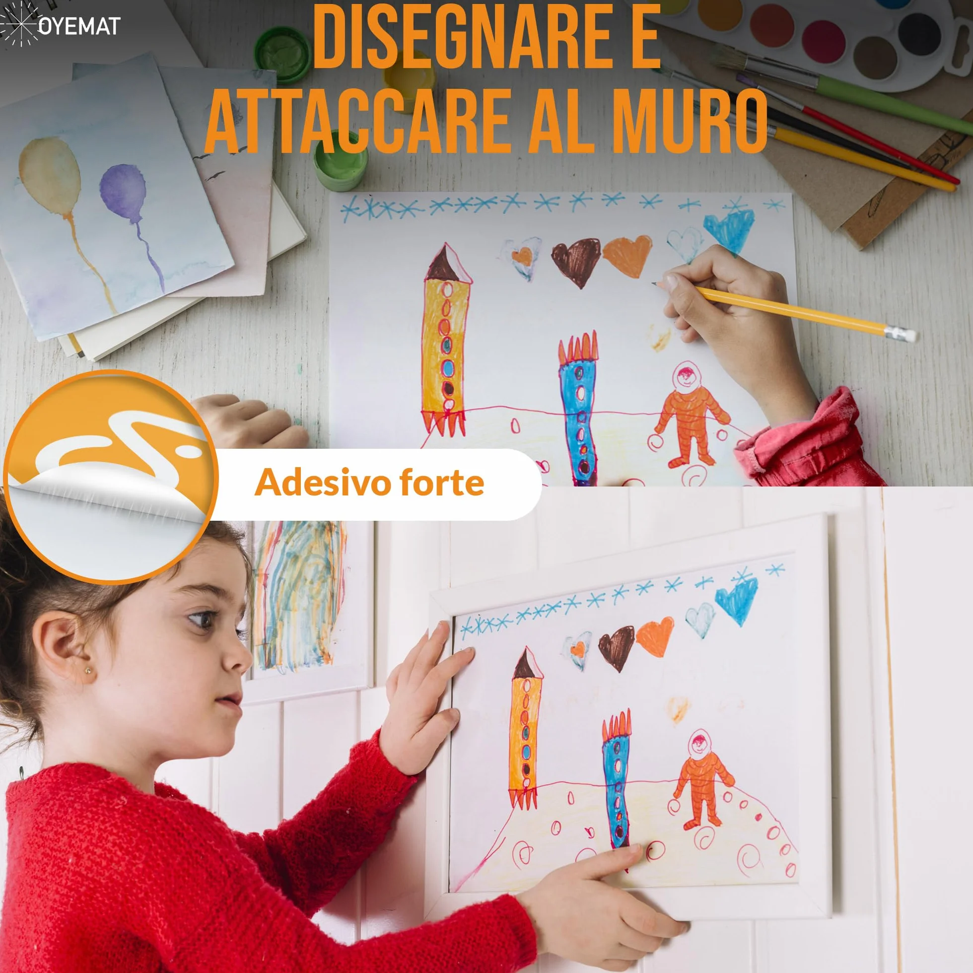 Carta Adesiva A4 50 Fogli 297x210 mm Etichette Stampabili per Stampanti Laser e Getto d'Inchiostro