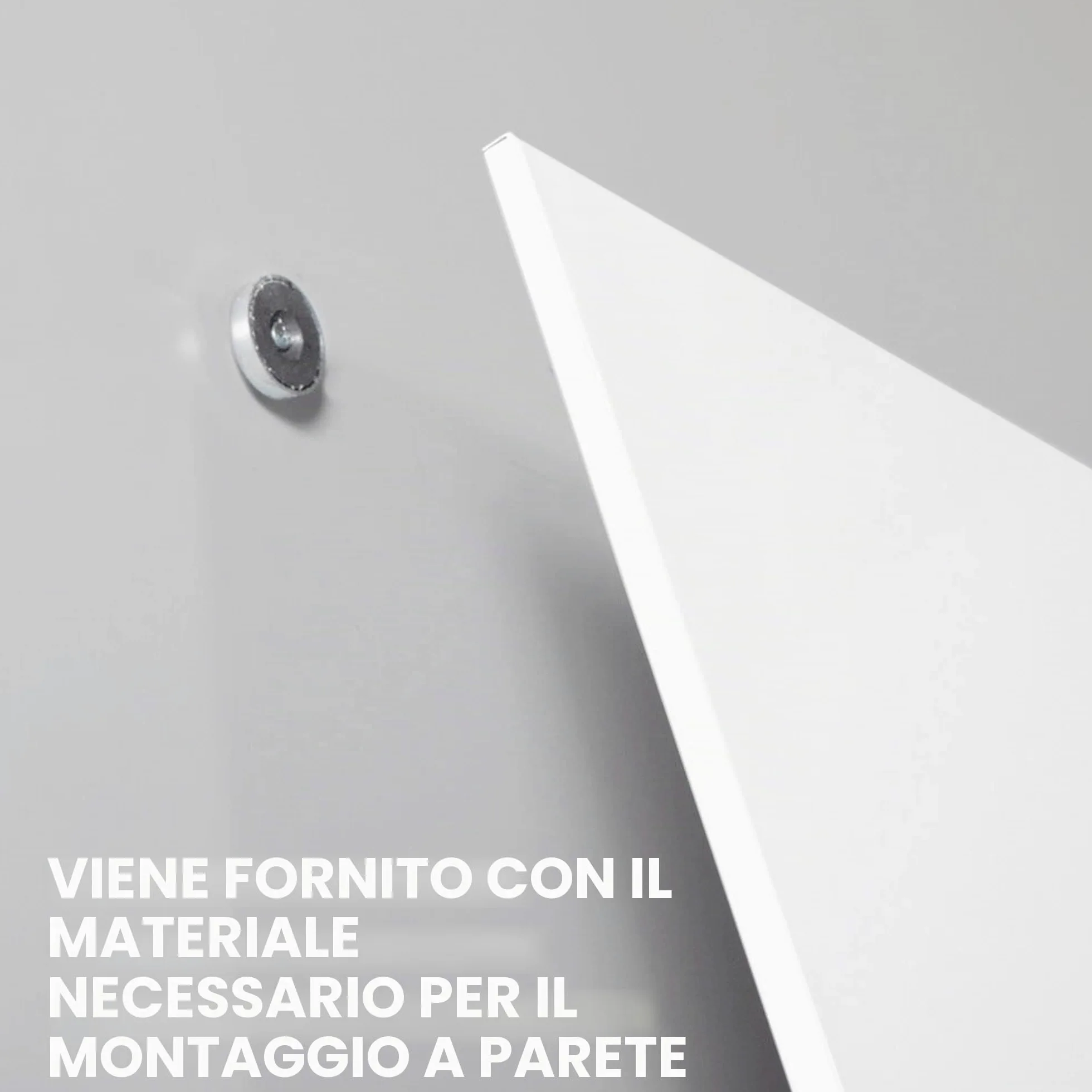 Vivol Lavagna magnetica senza cornice | Lavagna magnetica senza ripiano per matite | Lavagna magnetica da parete | 8 misure Magnetica cancellabile (90 x 120, Bianco)