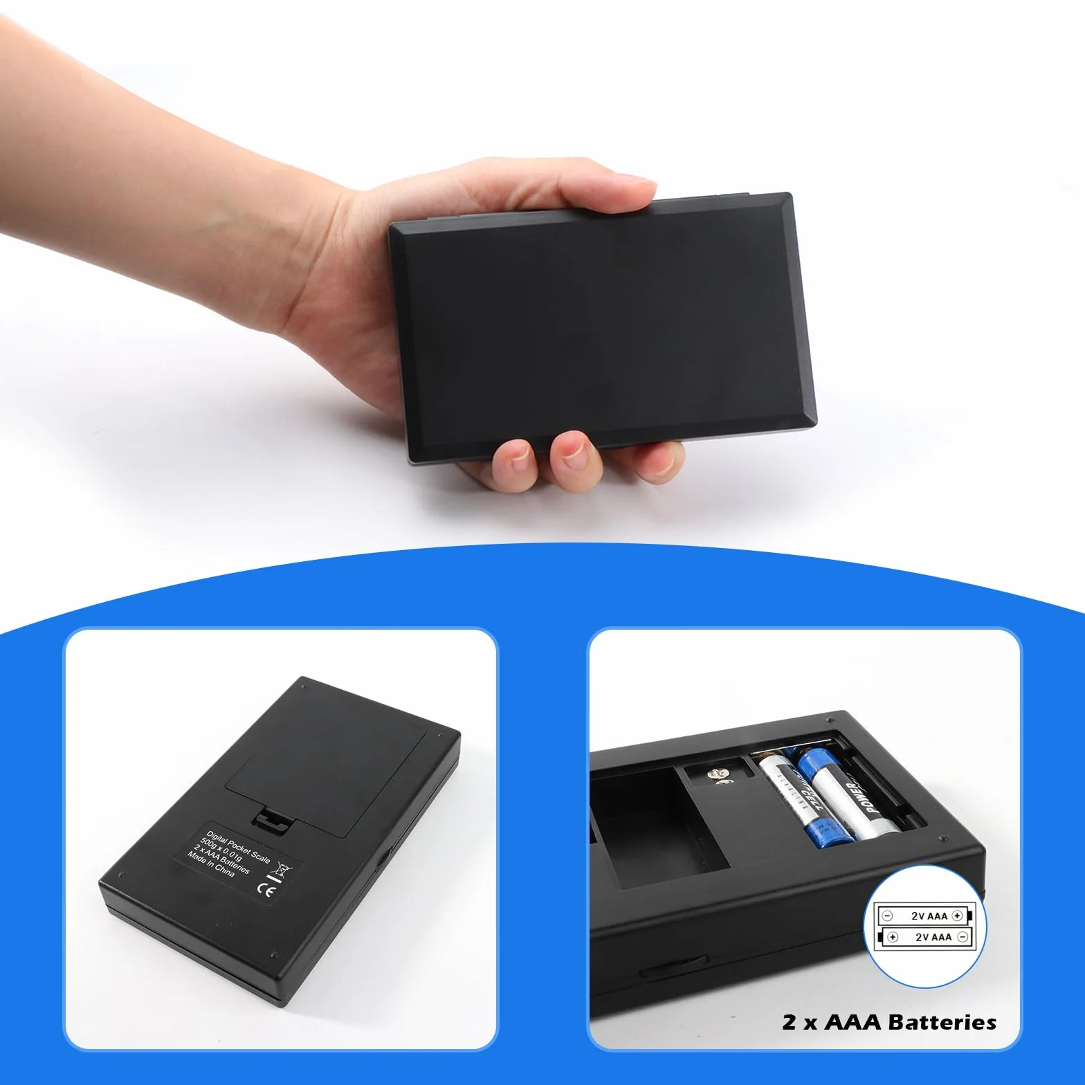 Bilancia di Precisione Digitale JOPHEK 500G/0,01G Portatile con Display LCD