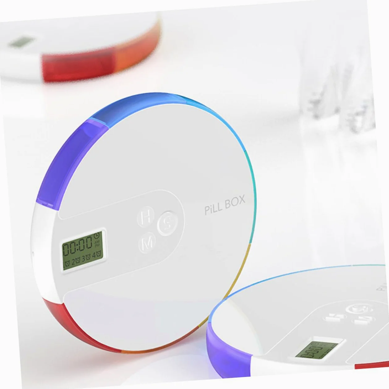 Portapillole Settimanale 7 Scomparti Elettronico con Timer | Abs Pp, Pulsante di Blocco, Promemoria Alimentazione Incluso, Programma Facile da Impostare