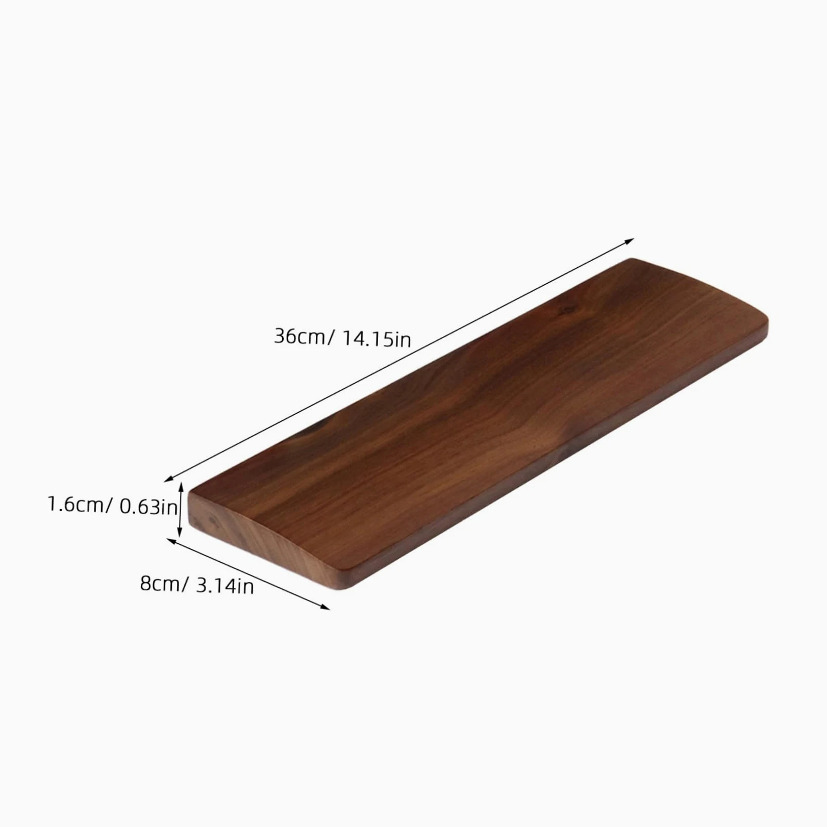 Mobestech Poggiapolsi in Legno Per Tastiera Poggiapolsi Per Computer Design Ergonomico Supporto Per Polso in Legno Massello Texture Naturale Allevia Affaticamento e Dolori Da Digitazione
