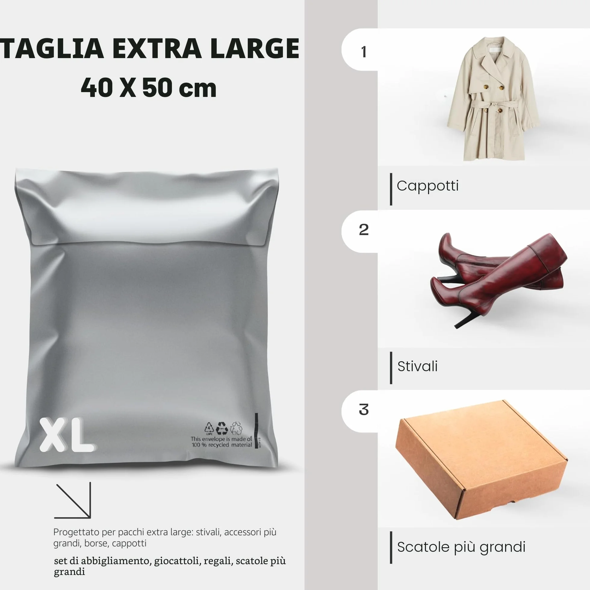Buste per Spedizioni Vinted Set da 30 pezzi M L XL Sacchetti Spedizione Buste Plastica Imballaggio