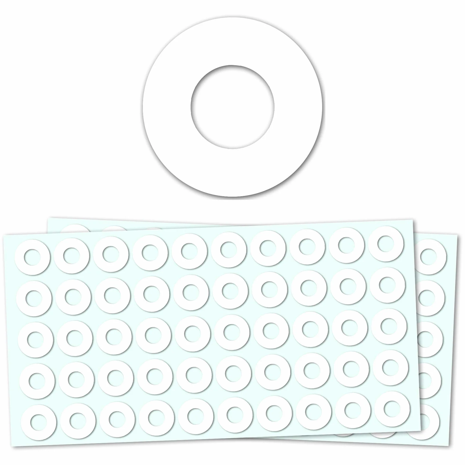 Etichette Rinforzo Fori Anelli Autoadesiva 2000 Pezzi Bianco