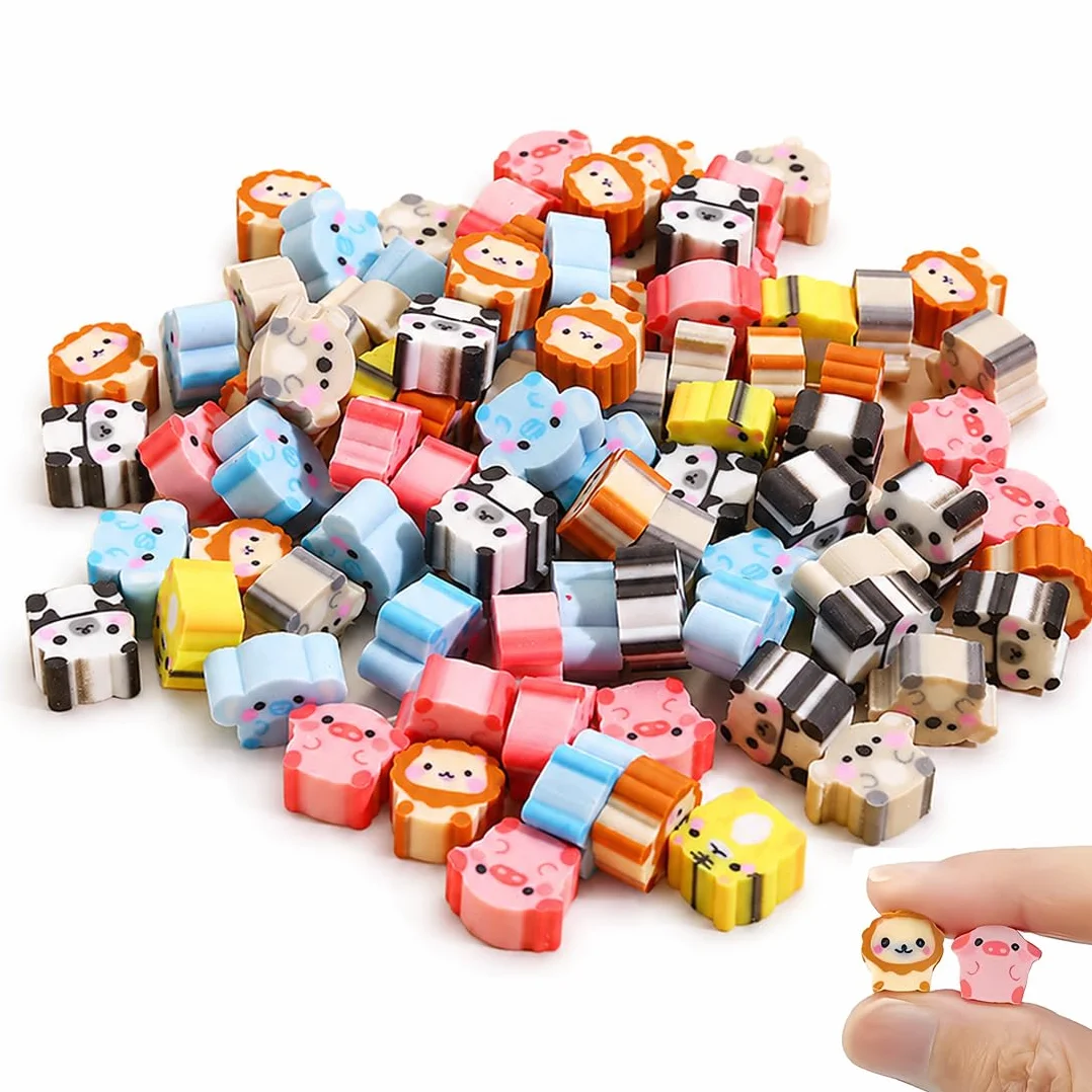 KYLOS 50 Pezzi Gomme Da Cancellare Cucciolo Bambini Divertenti Colori Misti Taglia Standard