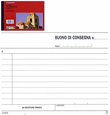 20 PZ BLOCCO BUONI CONSEGNA AUTORICALCANTI TRIPLICE COPIA DU161583300