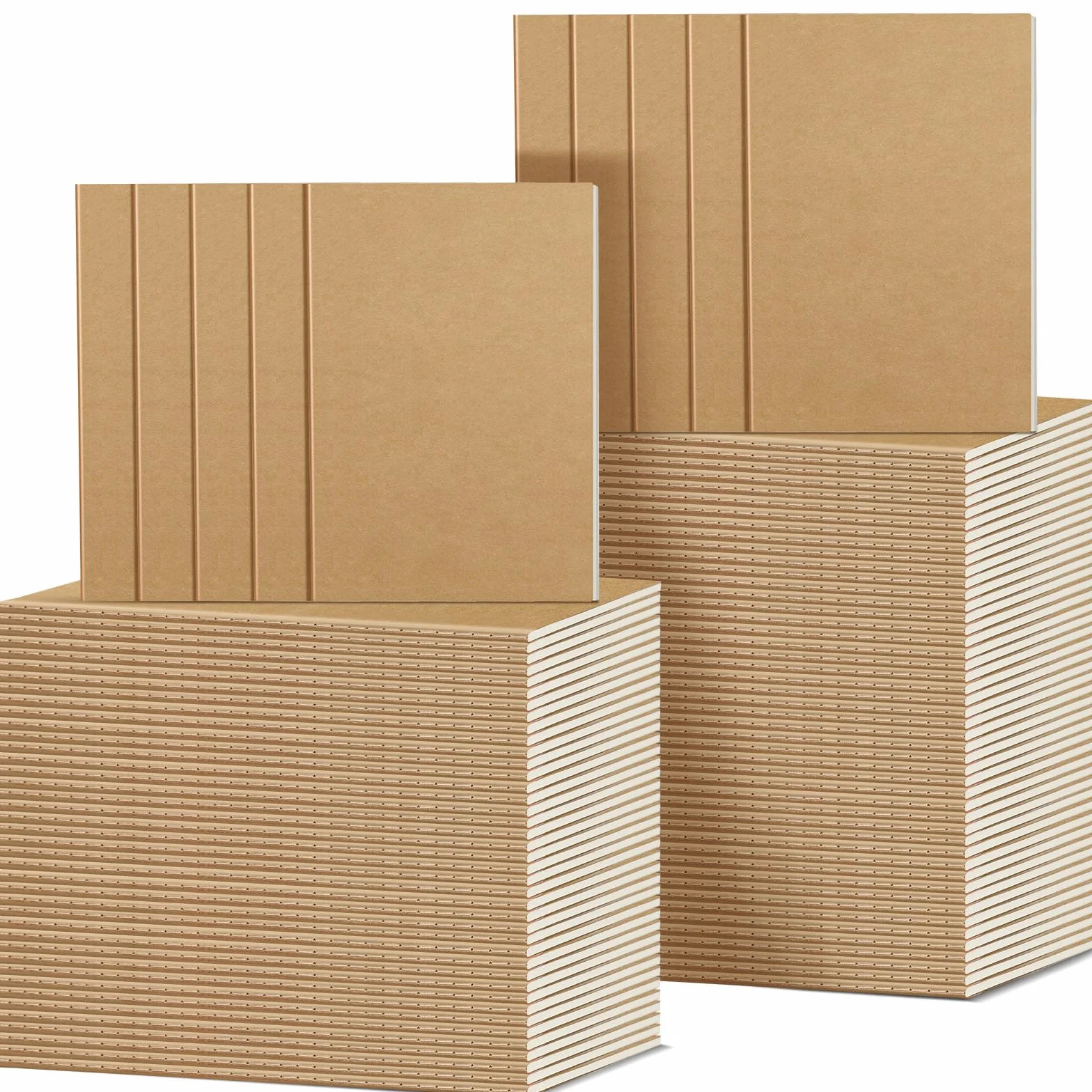 Handepo Confezione da 100 quaderni in carta kraft, 60 pagine, a righe, a righe, copertina morbida, in carta kraft, diari di viaggio, diari per studenti, ufficio e scuola (colore Kraft, A6)